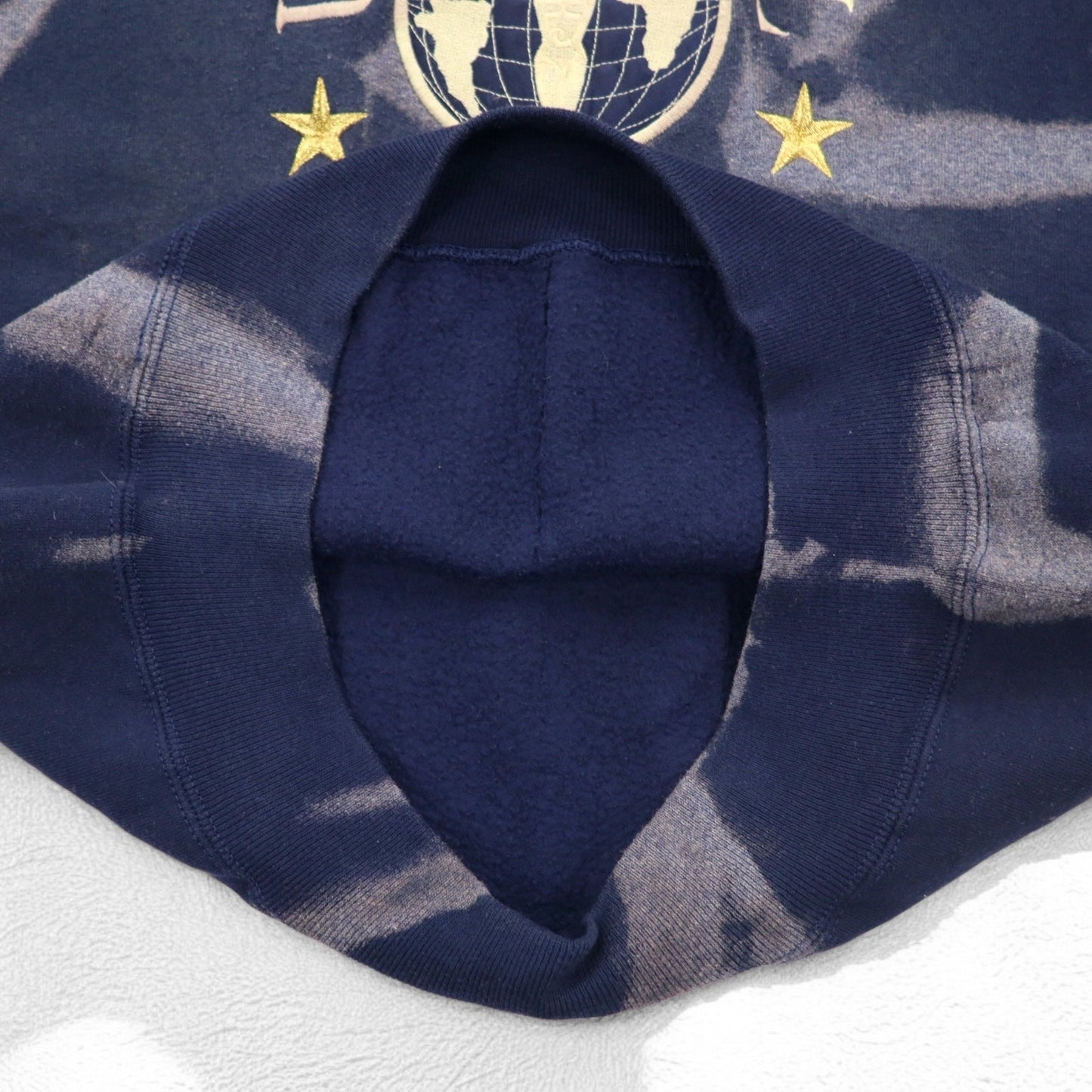 90s Universal Studios Tie-Dye Embroidered Sweatshirt, Size L, Navy, Fleece-Lined