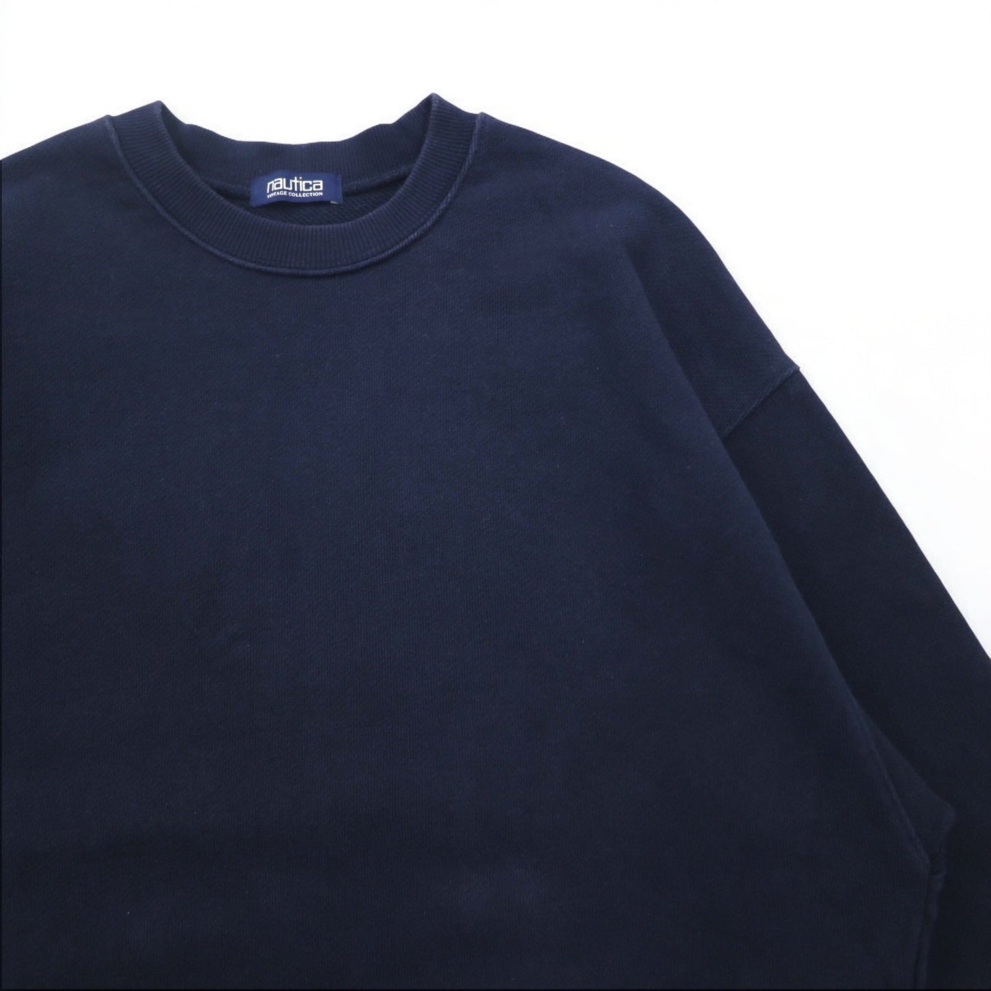 Nautica Vintage Collection Oversized Basic Crew Sweatshirt, Size Small, Navy, Heavyweight, 213-1247
