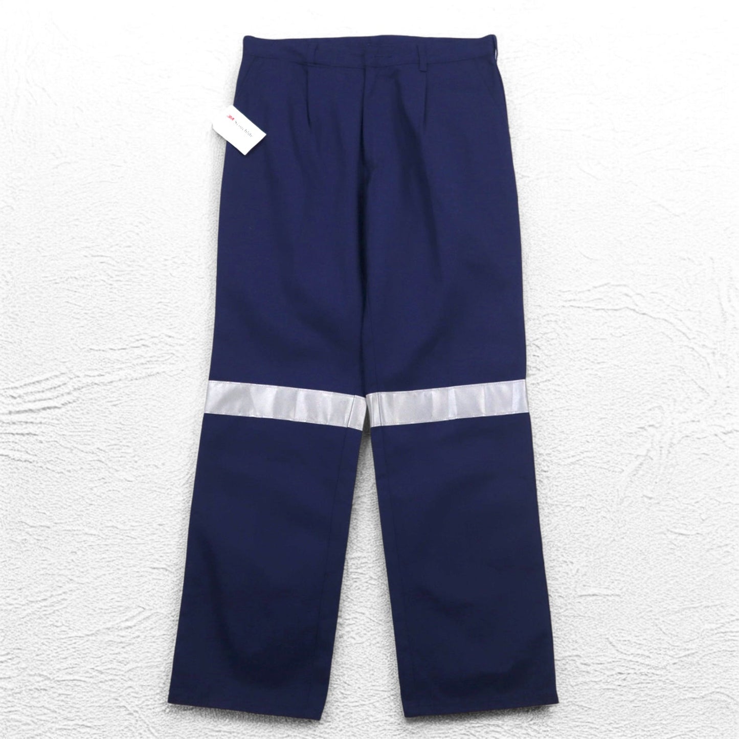 Hard Yakka Reflective Tuck Work Pants, Size L, Navy, Cotton, 3M Scotchlite, Unused