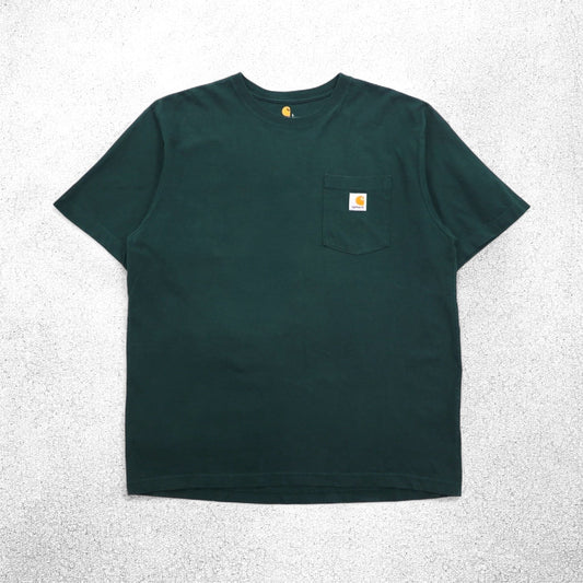 Carhartt Original Fit Pocket T-Shirt, Size L, Green, Cotton, ORIGINAL FIT