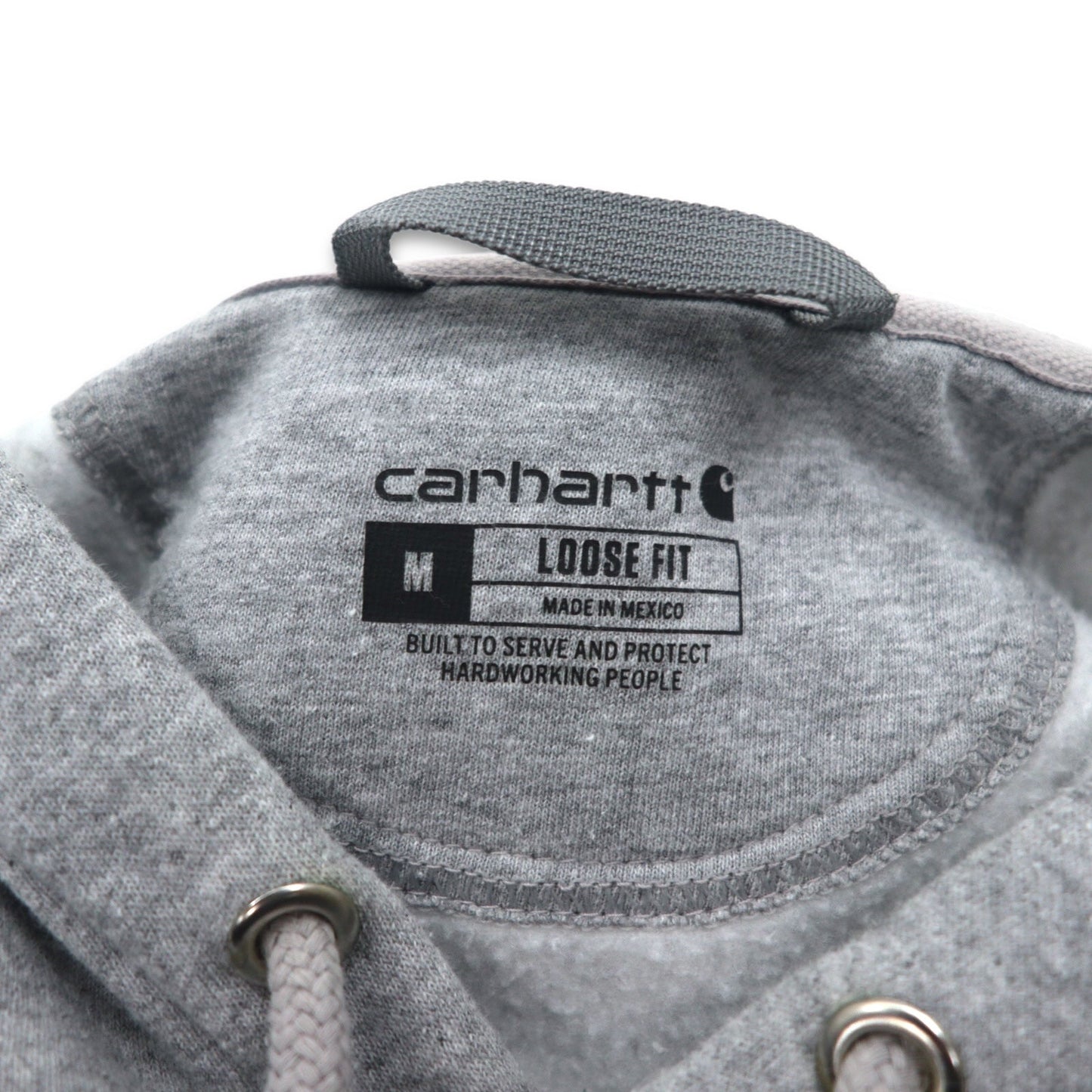 carhartt ルーズフィット プルオーバー パーカー M グレー コットン ミッドウェイト K121 メキシコ製