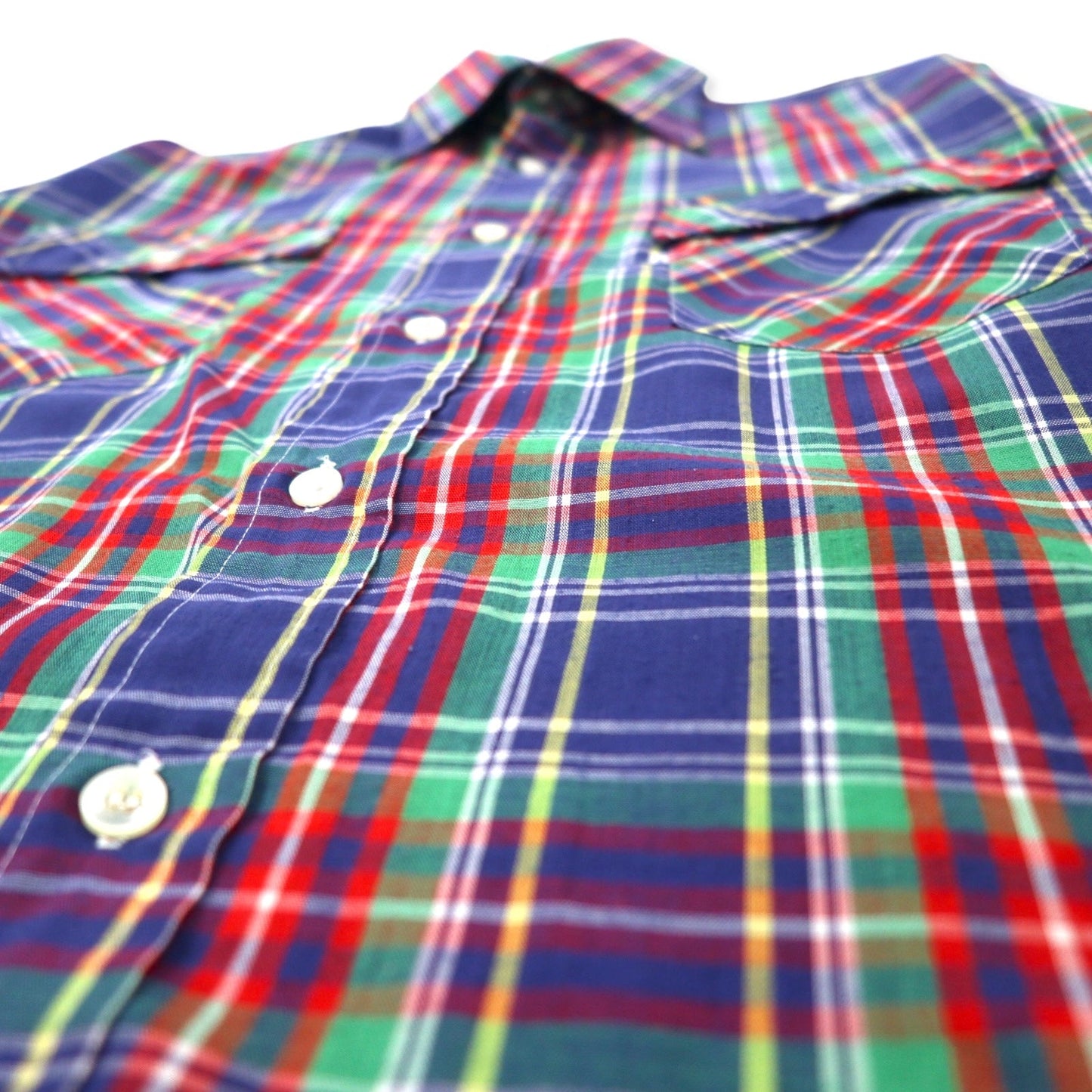 Levi's 1970s Western Shirt, Size M, Multicolor Check, Collar Filler, White Tab