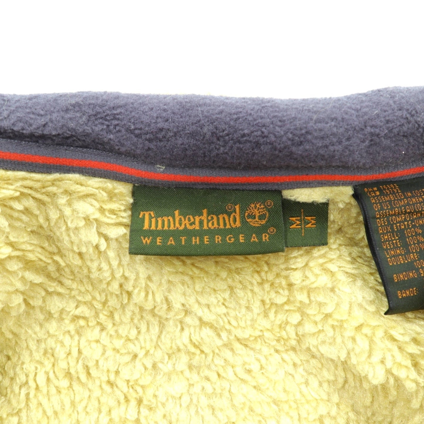 Timberland 90年代 ポーラテック POLARTEC ハーフジップ フリースジャケット M パイル地 カンガルーポケット プルオーバー