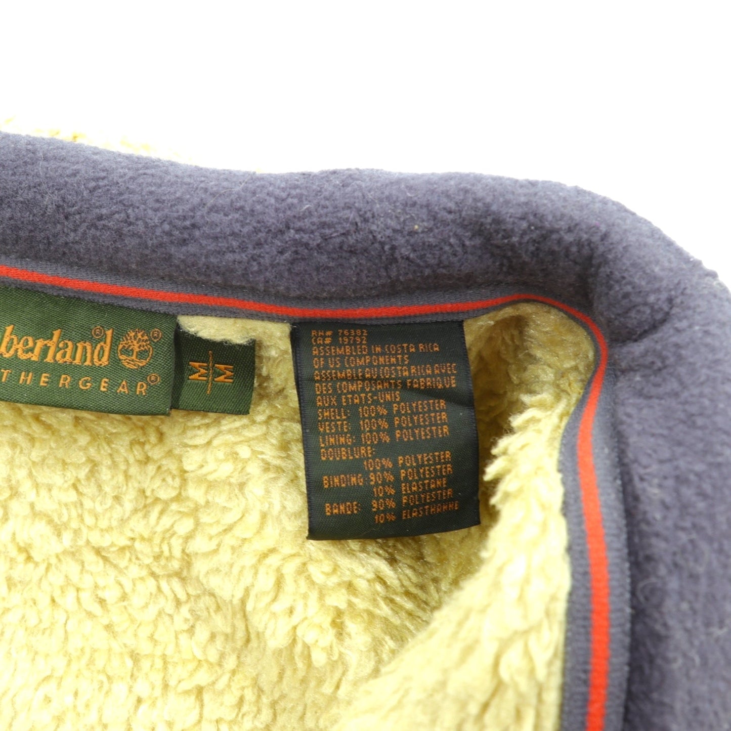 Timberland 90年代 ポーラテック POLARTEC ハーフジップ フリースジャケット M パイル地 カンガルーポケット プルオーバー