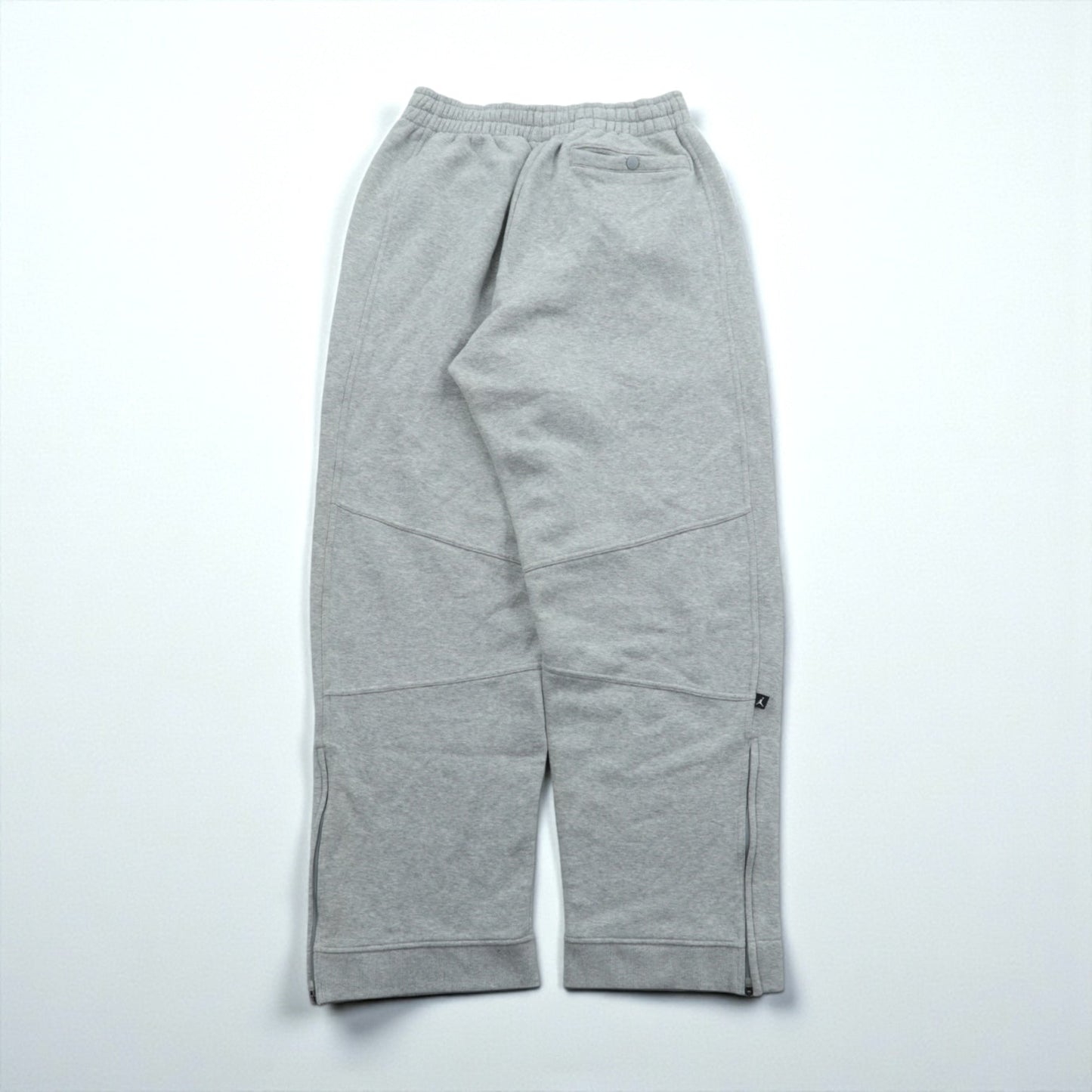 JORDAN BRAND ( NIKE ) ヘビーウェイト ワイド スウェットパンツ ジャージ L グレー スリット 裾ジップ 228588-051