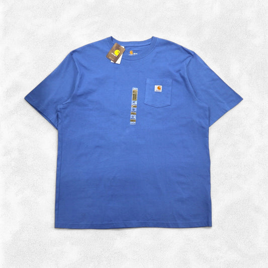 Carhartt Original Fit Pocket T-Shirt, Size 2XL, Blue, Cotton, K87, Unused