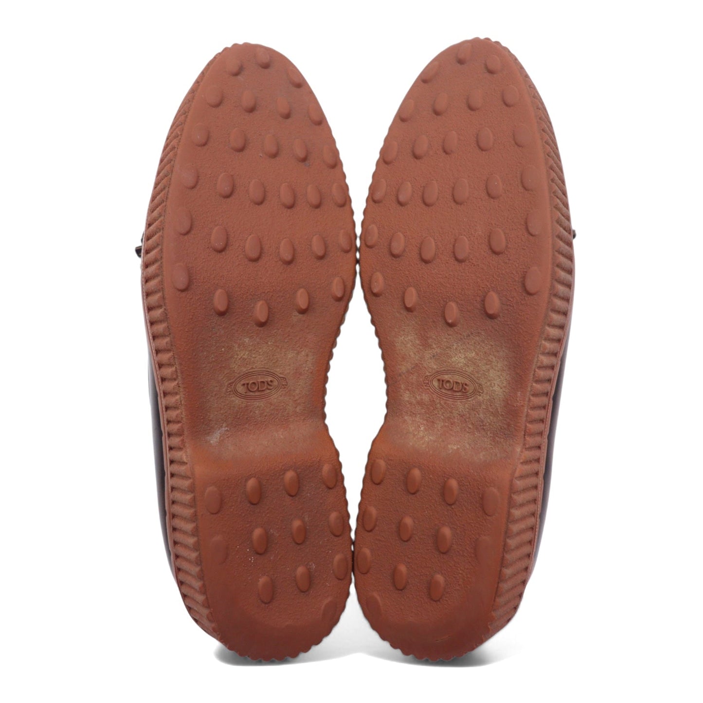TOD'S Platform Tassel Loafers, Size 24.5cm, Brown Leather, Made in Italy
