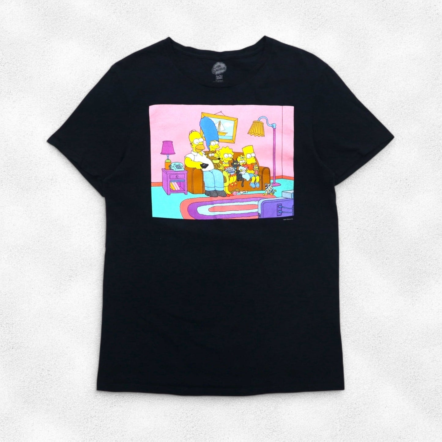 THE SIMPSONS Simpsons Character Print T-Shirt, Size M, Black, Cotton