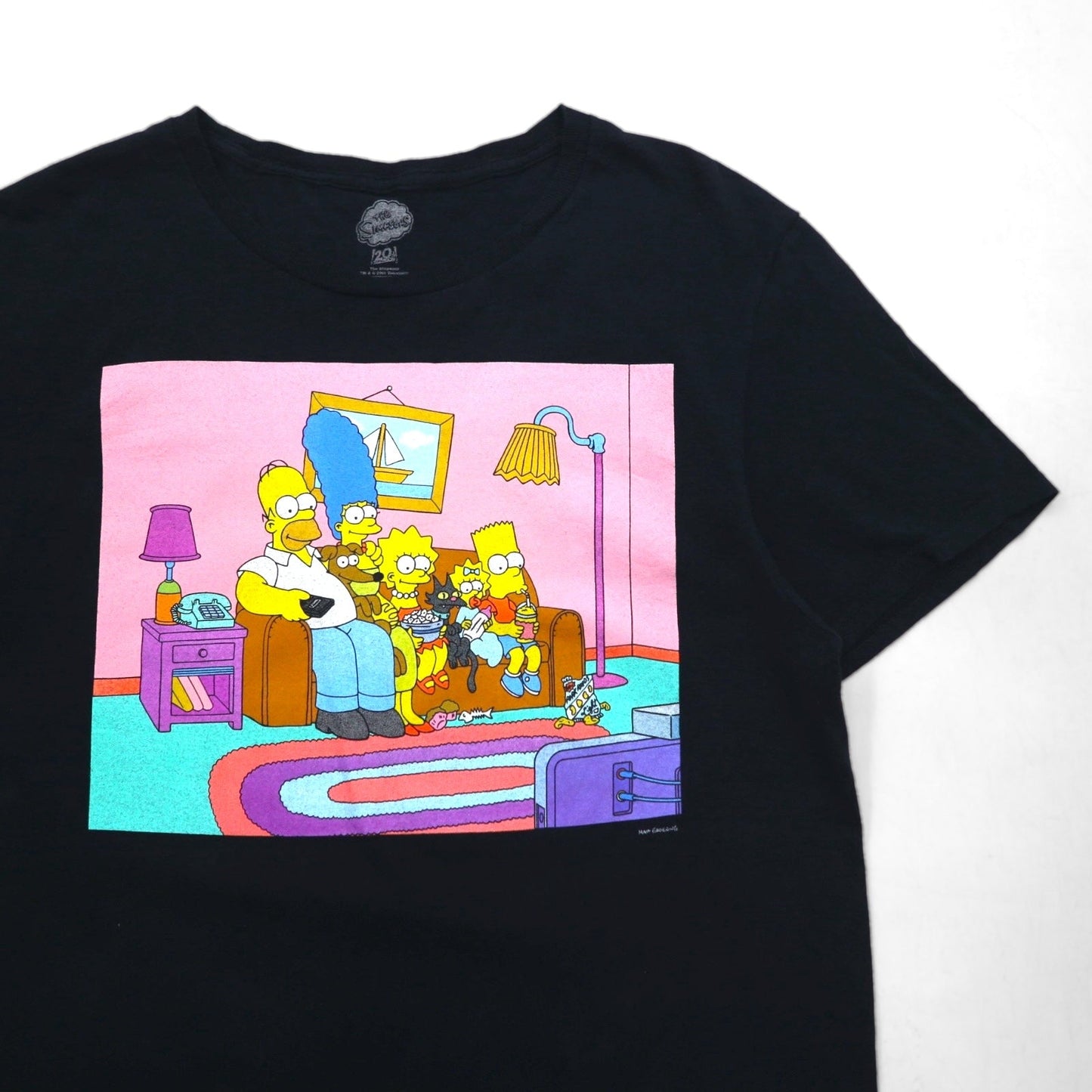 THE SIMPSONS Simpsons Character Print T-Shirt, Size M, Black, Cotton