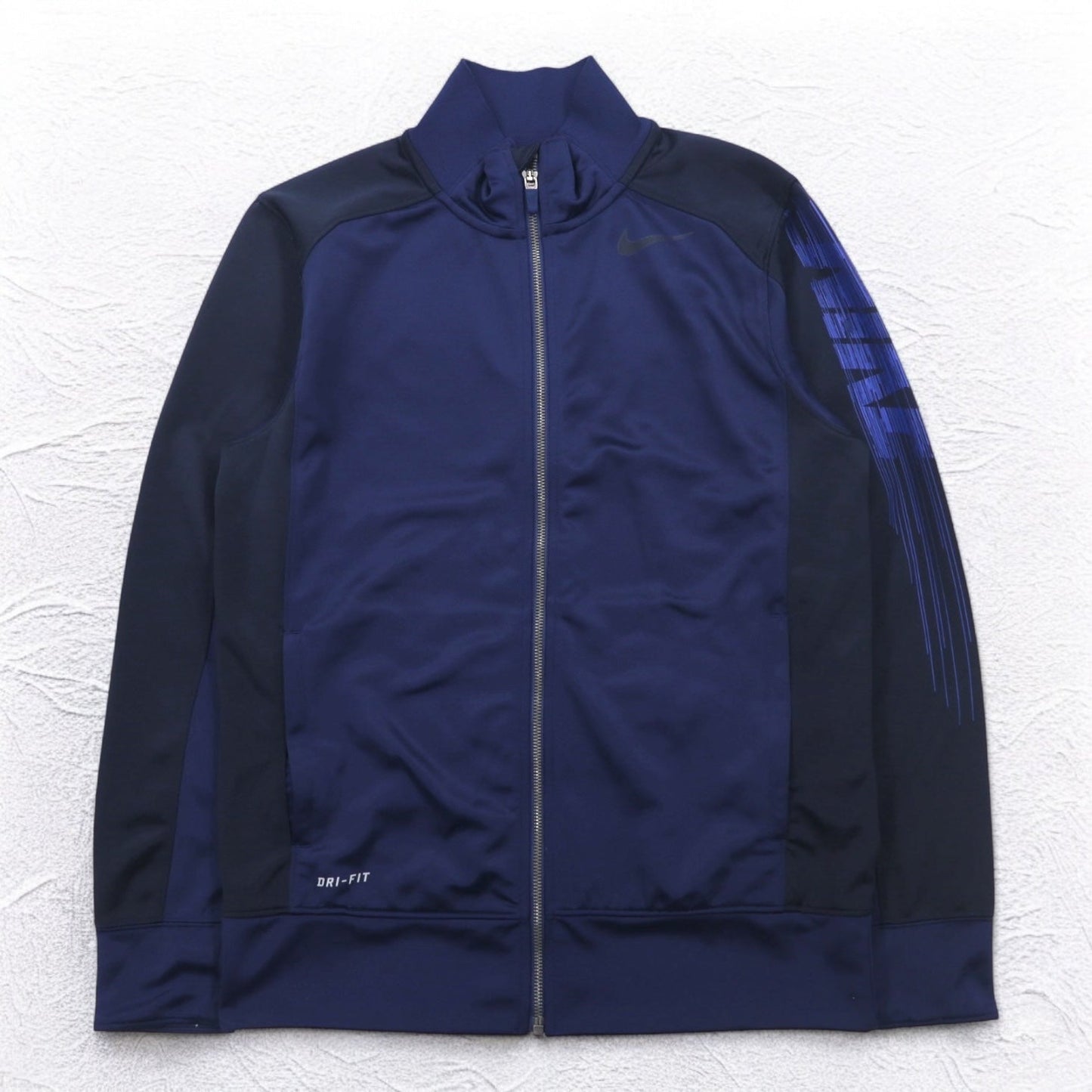 NIKE Track Jacket, Size Small, Navy, Swoosh, Dri-FIT, 638985-410