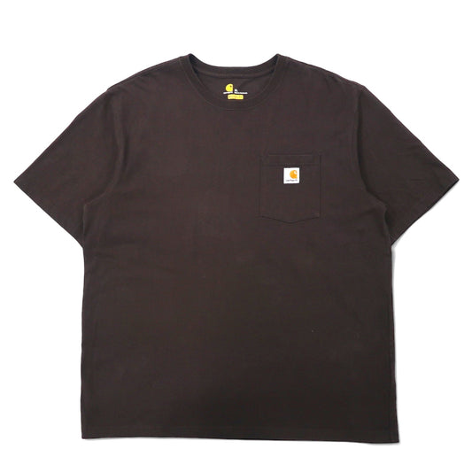 Carhartt Pocket T-Shirt, XL, Brown Cotton, Original Fit