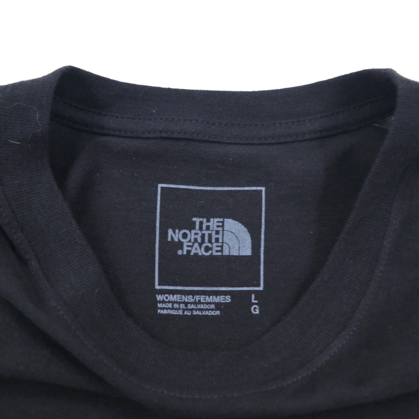 THE NORTH FACE Back Logo Print T-Shirt, Size L, Black, Cotton, US Standard