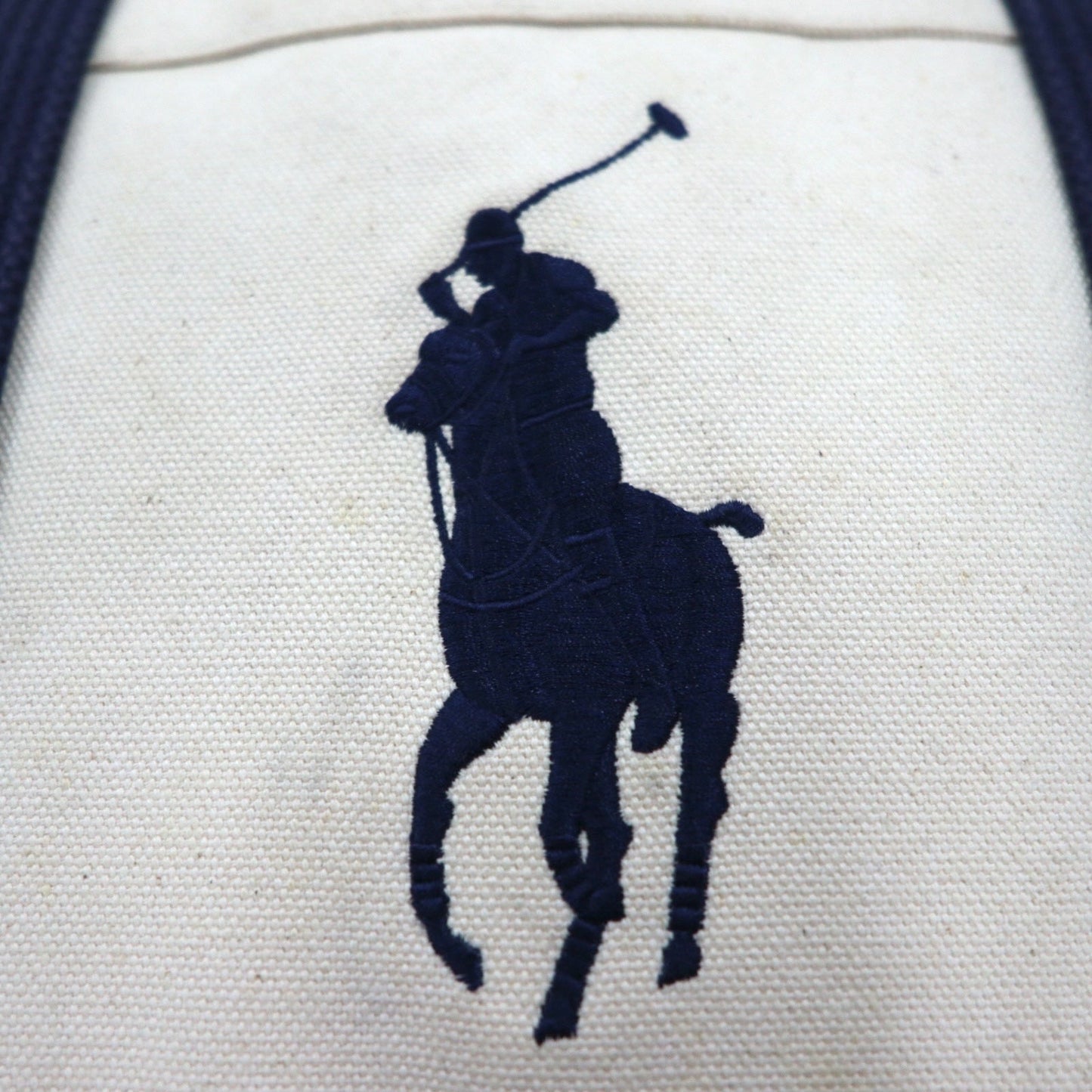 Polo Ralph Lauren ビッグポニー キャンバス トートバッグ 刺繡 ヴィンテージ加工 ナンバリング
