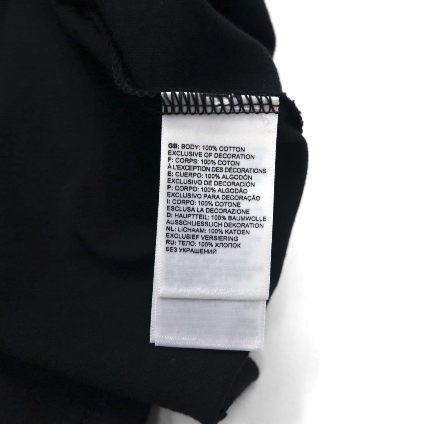 THE NORTH FACE Back Logo Print T-Shirt, Size L, Black, Cotton, US Standard