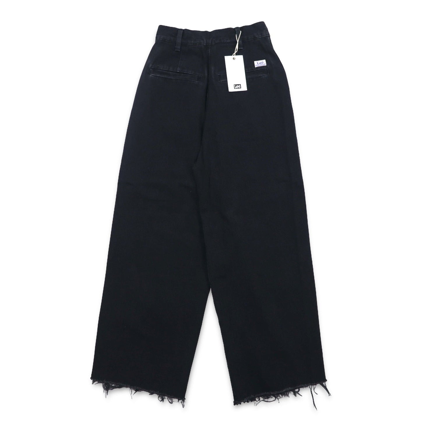 Lee ラップパンツ ワイド デニムパンツ XS ブラック カットオフ LL6072-383 未使用品