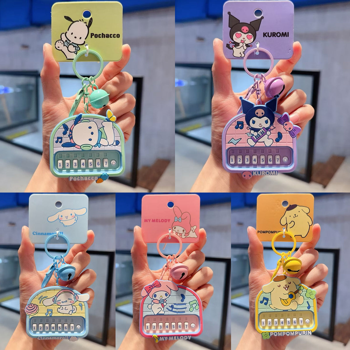 Sanrio Piano Number Keyring / サンリオ ピアノナンバーキーホルダー