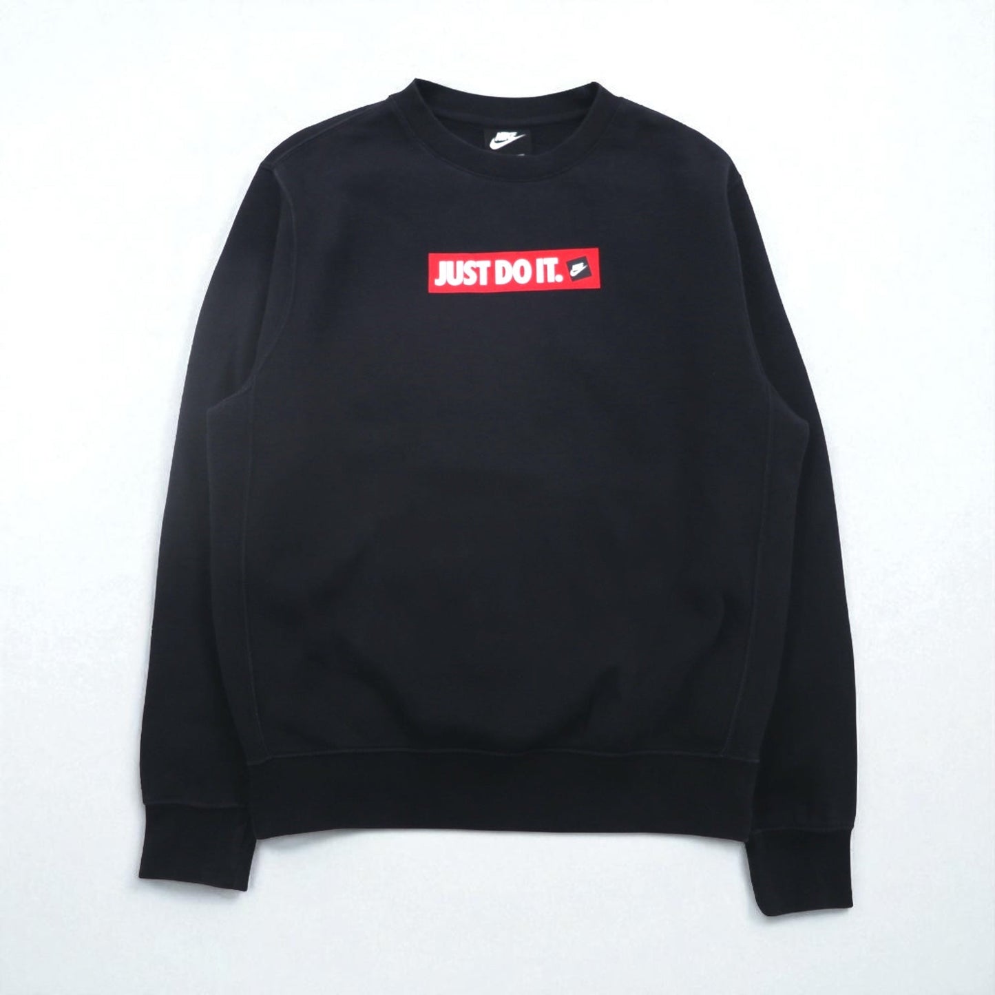 NIKE クルー フリース スウェット トレーナー S ブラック コットン JDI BSTR BV5090-010
