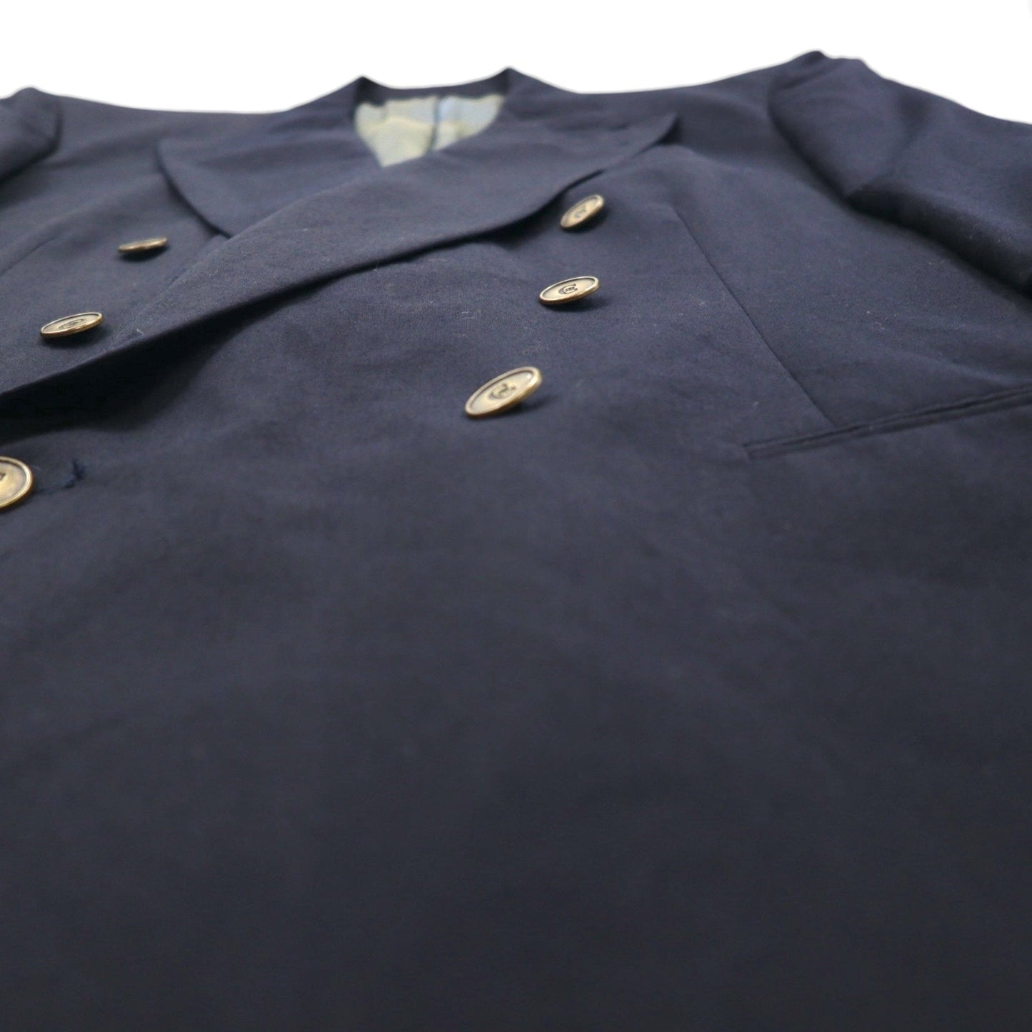 80s USA UNION MADE Vintage Blazer NINO CERRUTI 80年代 USA製 ピークドラペル ダブル ブレザー テーラードジャケット L 金ボタン ユニオンメイド ACTWUタグ 紺ブレ