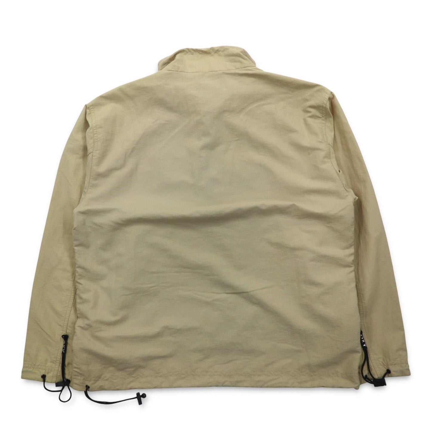 90s OXYOXY Half-Zip Anorak Jacket, Size M, Beige, Nylon, Drawcord