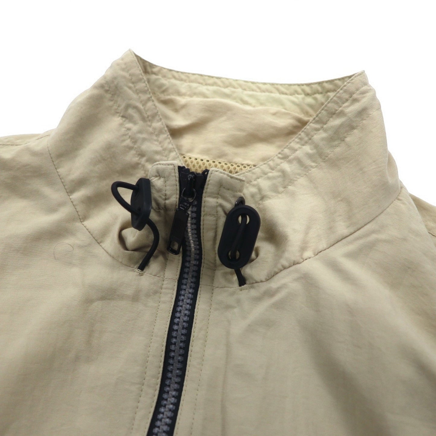 90s OXYOXY Half-Zip Anorak Jacket, Size M, Beige, Nylon, Drawcord
