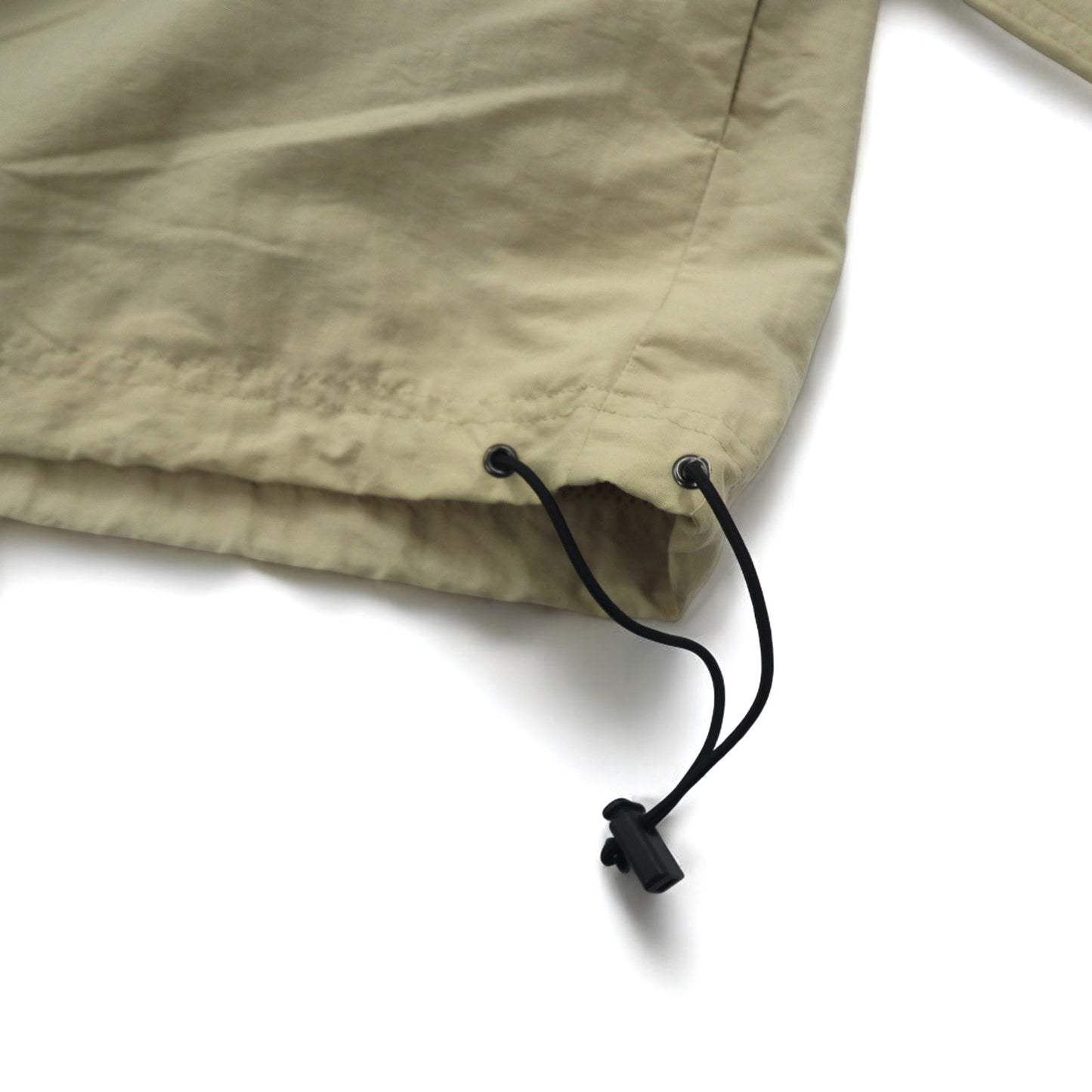 90s OXYOXY Half-Zip Anorak Jacket, Size M, Beige, Nylon, Drawcord