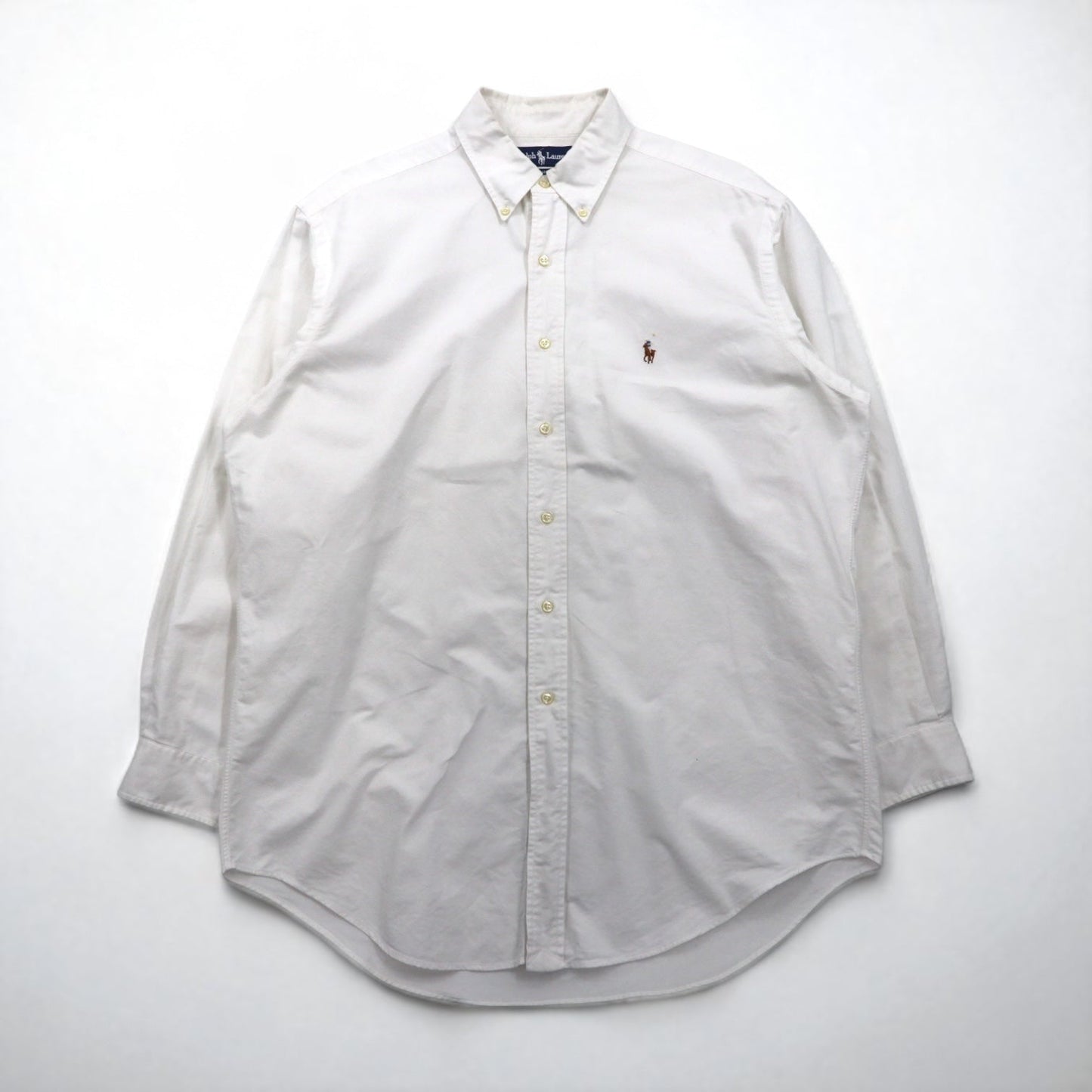 Ralph Lauren 90年代 オックスフォード ボタンダウンシャツ XL ホワイト YARMOUTH スモールポニー刺繡