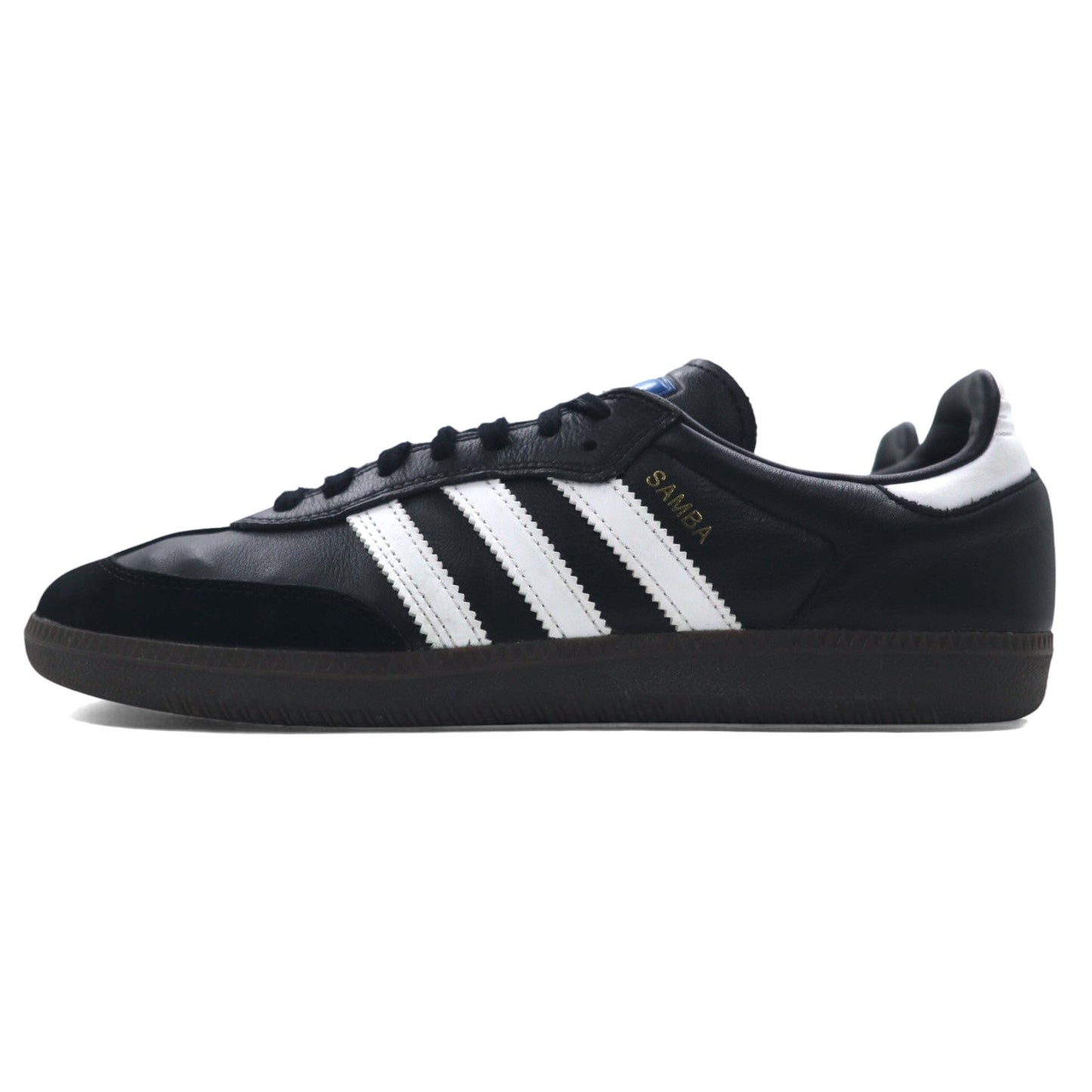 adidas Skateboarding Samba ADV Sneakers, Size 27cm, Core Black Leather with Gum Sole, GW3159