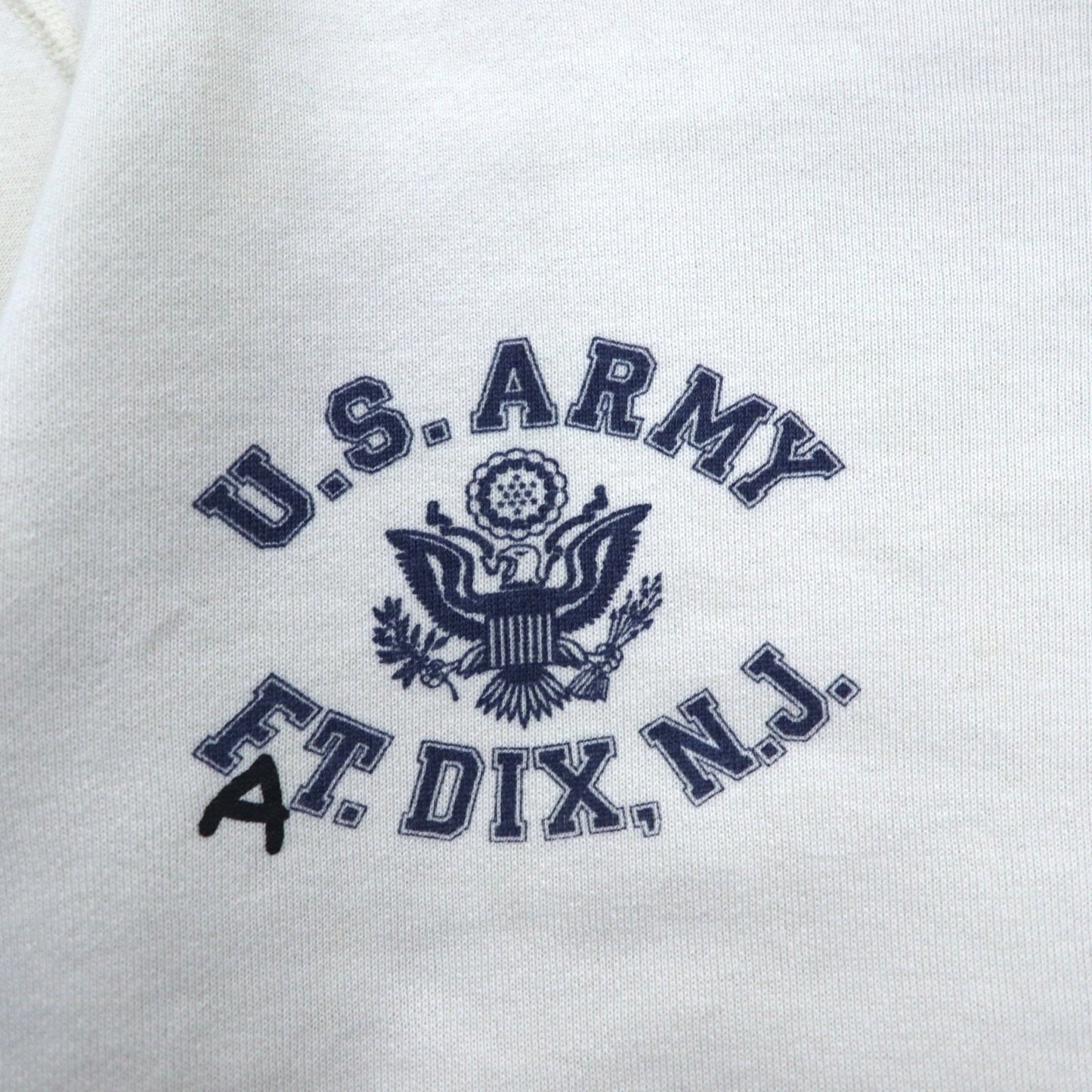 FAT Crew Neck Sweatshirt, Size M, Off-White and Gray, USARMY, Flap Pocket