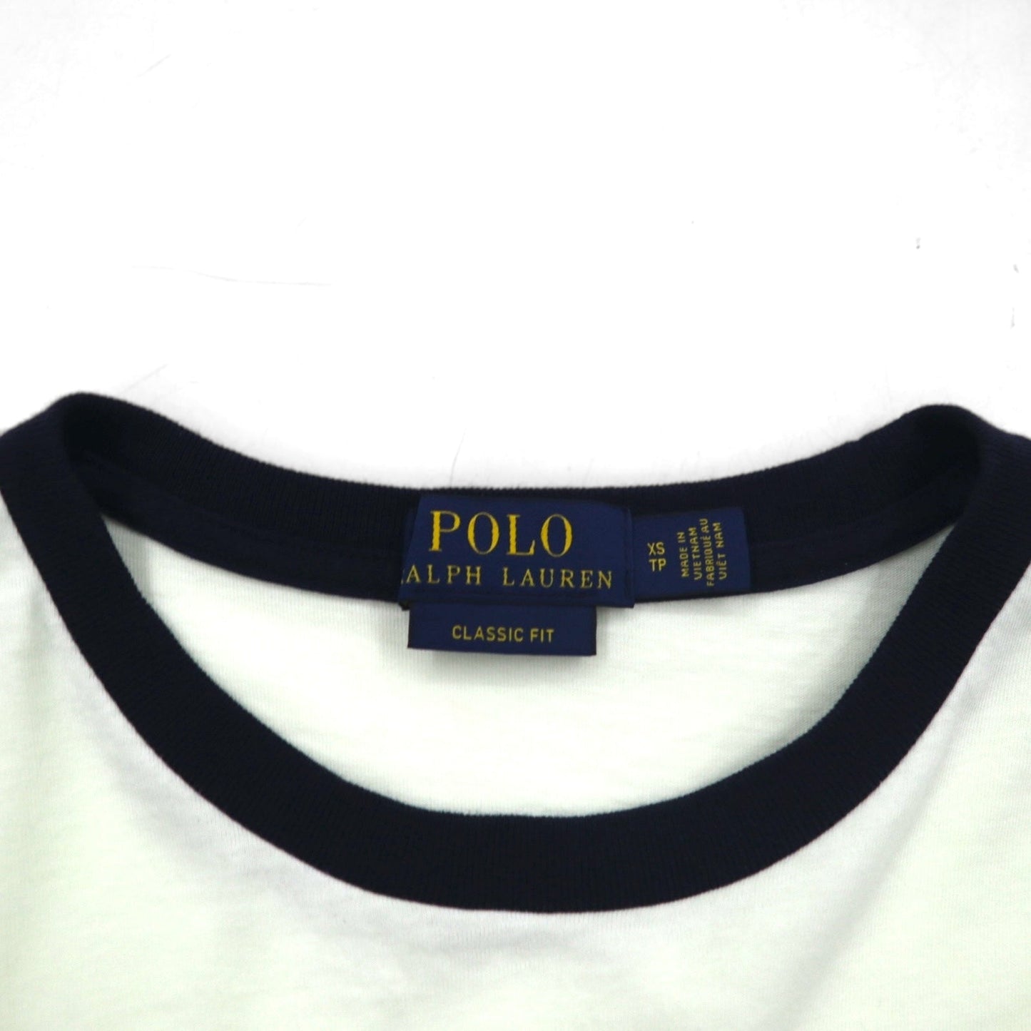 POLO RALPH LAUREN Colorblock Pocket T-Shirt, Medium, White, Small Pony Embroidery