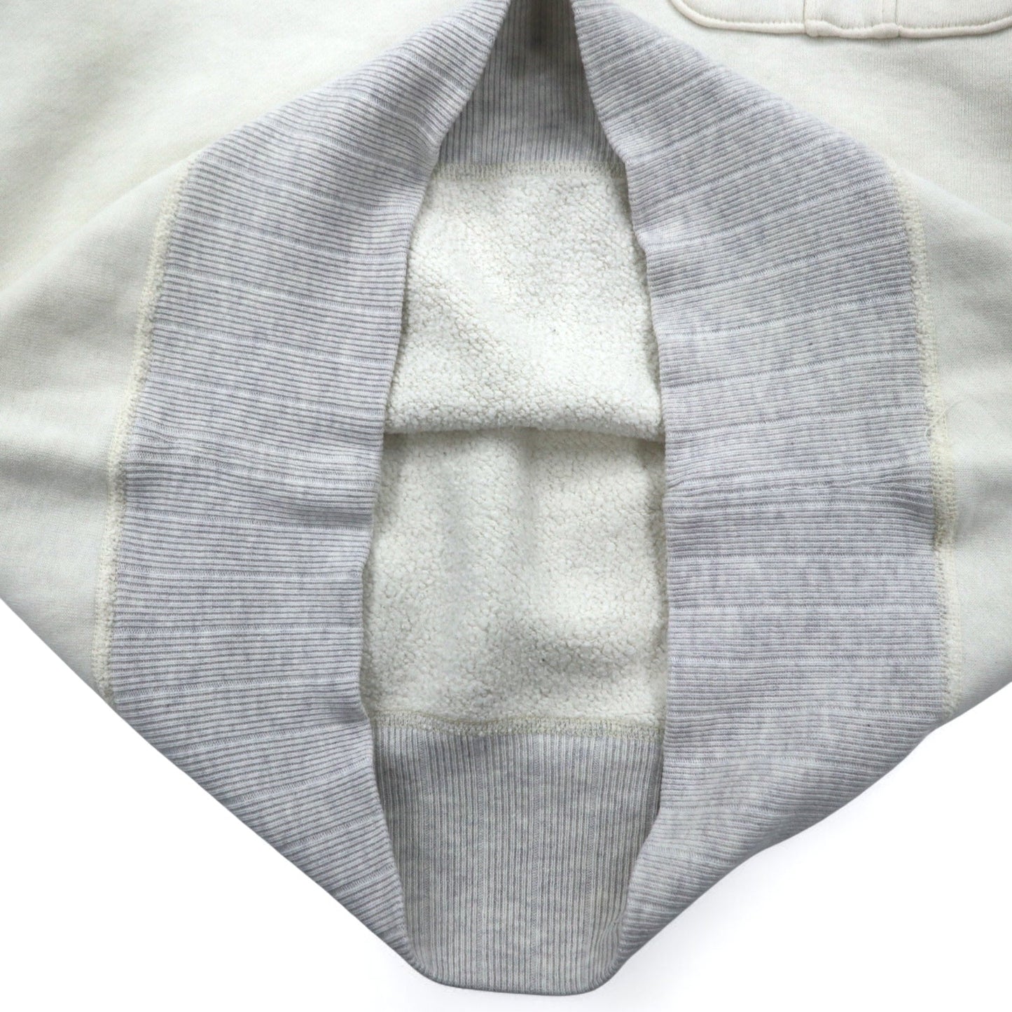 FAT Crew Neck Sweatshirt, Size M, Off-White and Gray, USARMY, Flap Pocket
