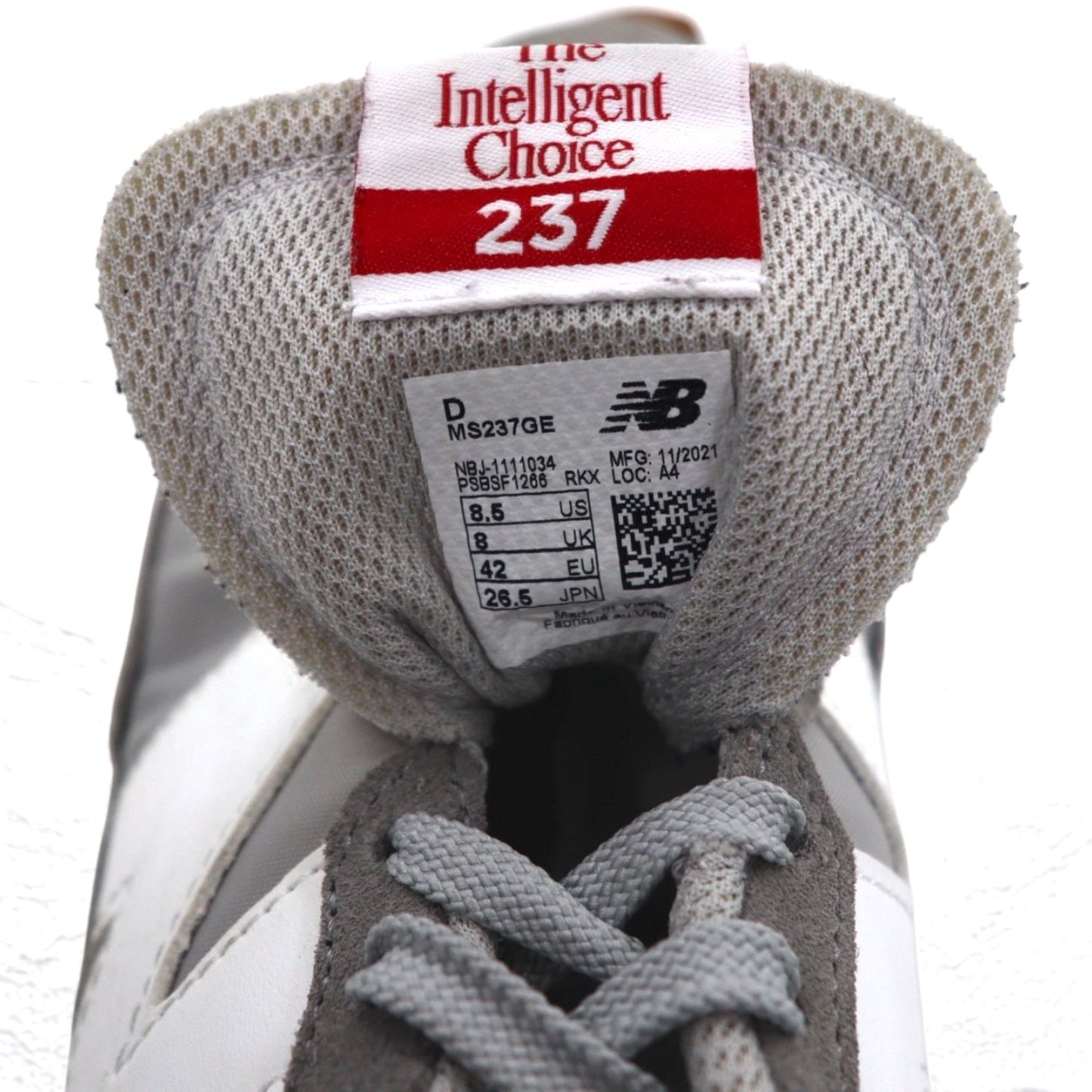 New Balance 237 Suede Sneakers, Size 26.5cm, Gray, MS237GE