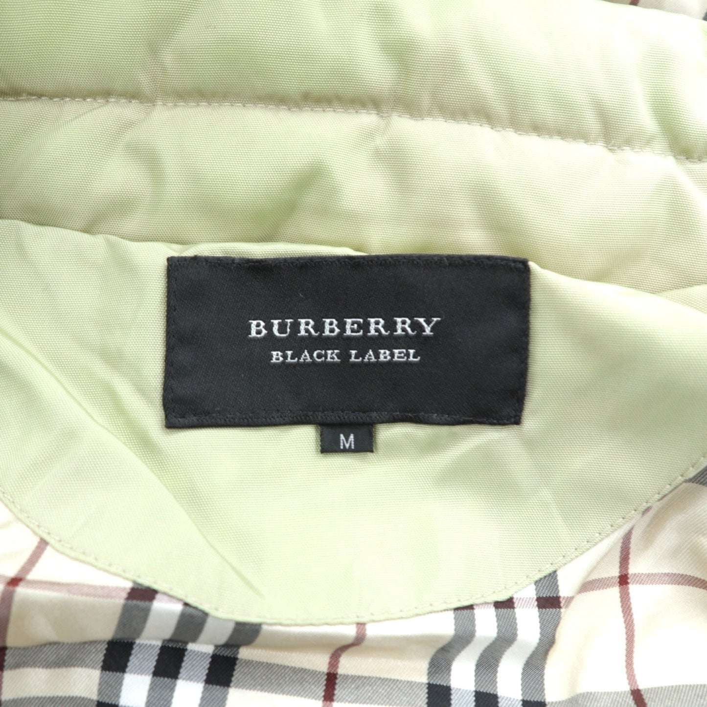 BURBERRY BLACK LABEL ホワイトグース ダウンジャケット M ファー フード着脱 BMP60-320-44 コヨーテファー ホワイトグースダウン 内側ノバチェック