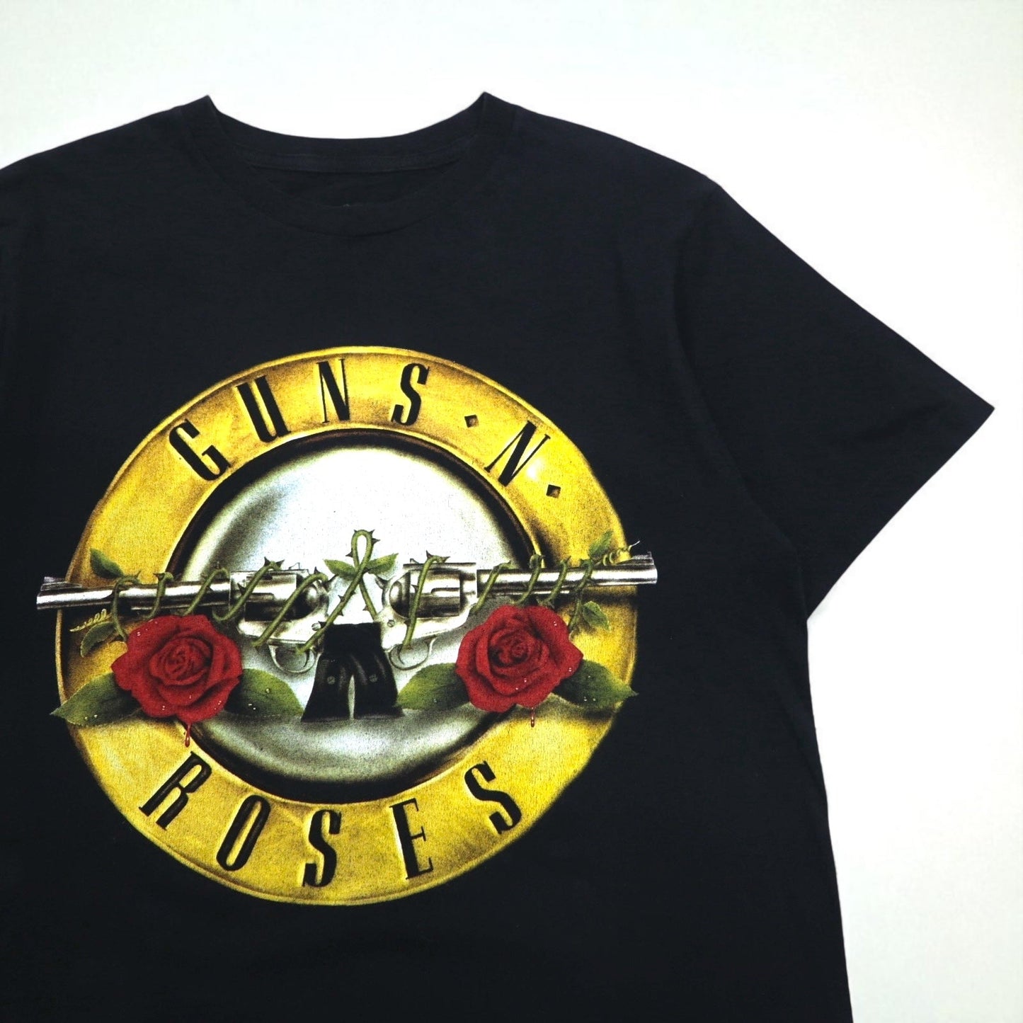 GUNS N' ROSES Made in Europe Rock Band T-Shirt, Size M, Black, Cotton, Double-Sided Print, Cool Tee