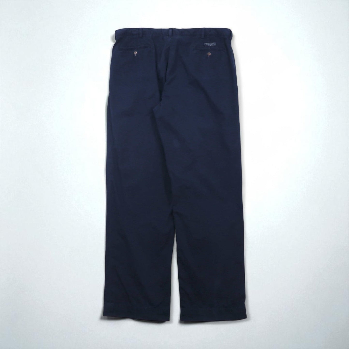 Polo Ralph Lauren 90年代  ポロチノ ２タック ワイド チノパンツ XL ネイビー ANDREW PANT