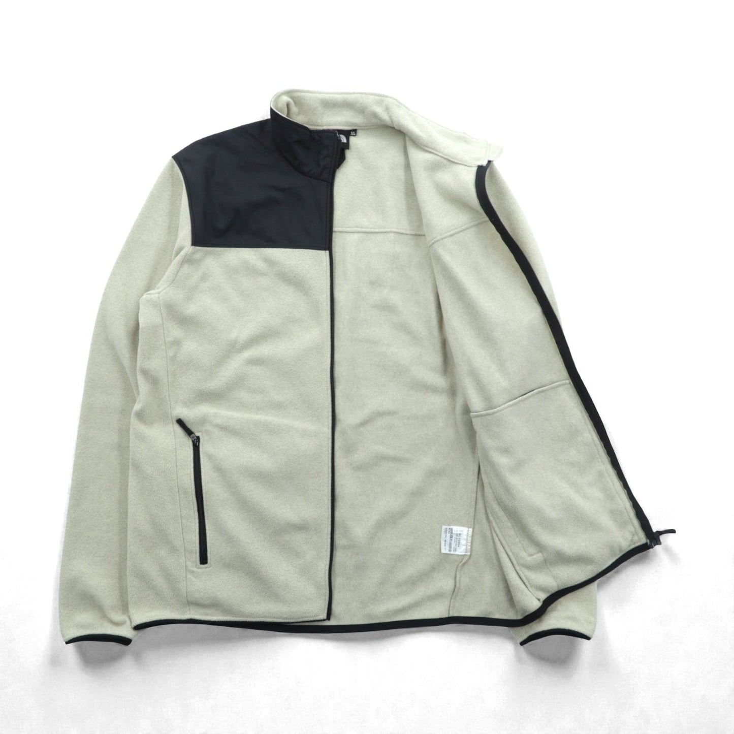 THE NORTH FACE マウンテン バーサ マイクロ フリースジャケット XL ベージュ ナイロン切替 ブラック NL72304