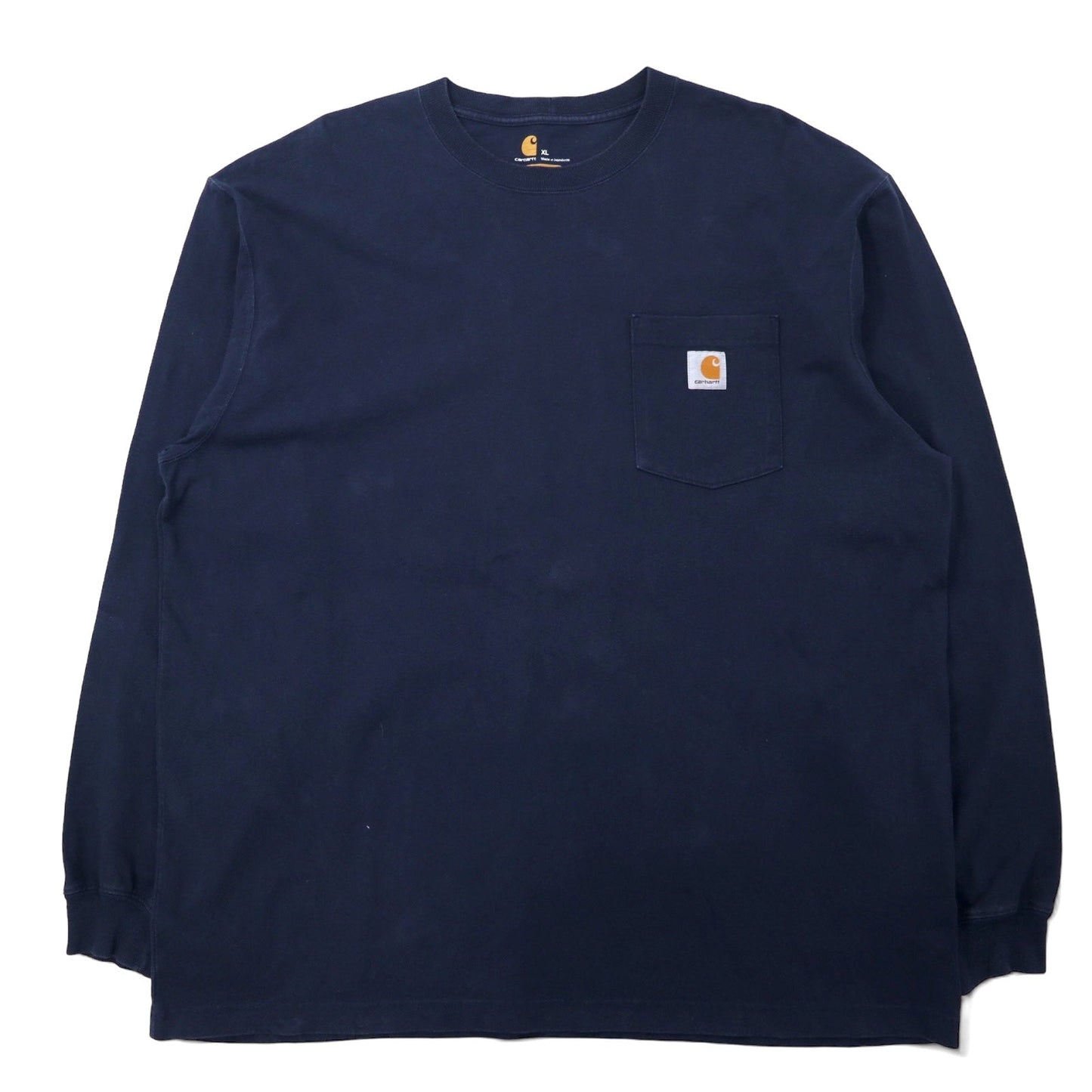 Carhartt Long Sleeve T-Shirt, Size XL, Navy, Cotton, Original Fit, Made in Honduras