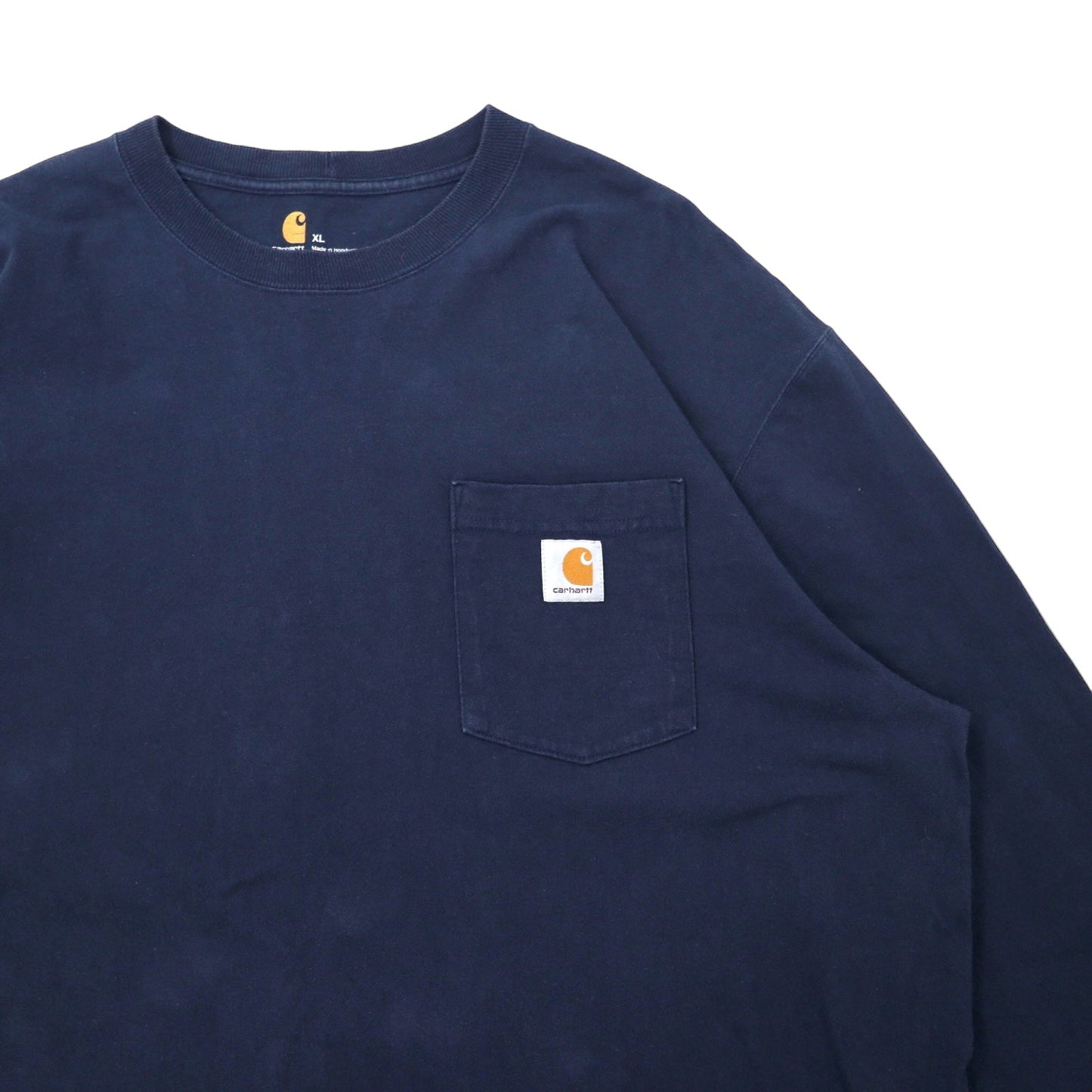 Carhartt Long Sleeve T-Shirt, Size XL, Navy, Cotton, Original Fit, Made in Honduras