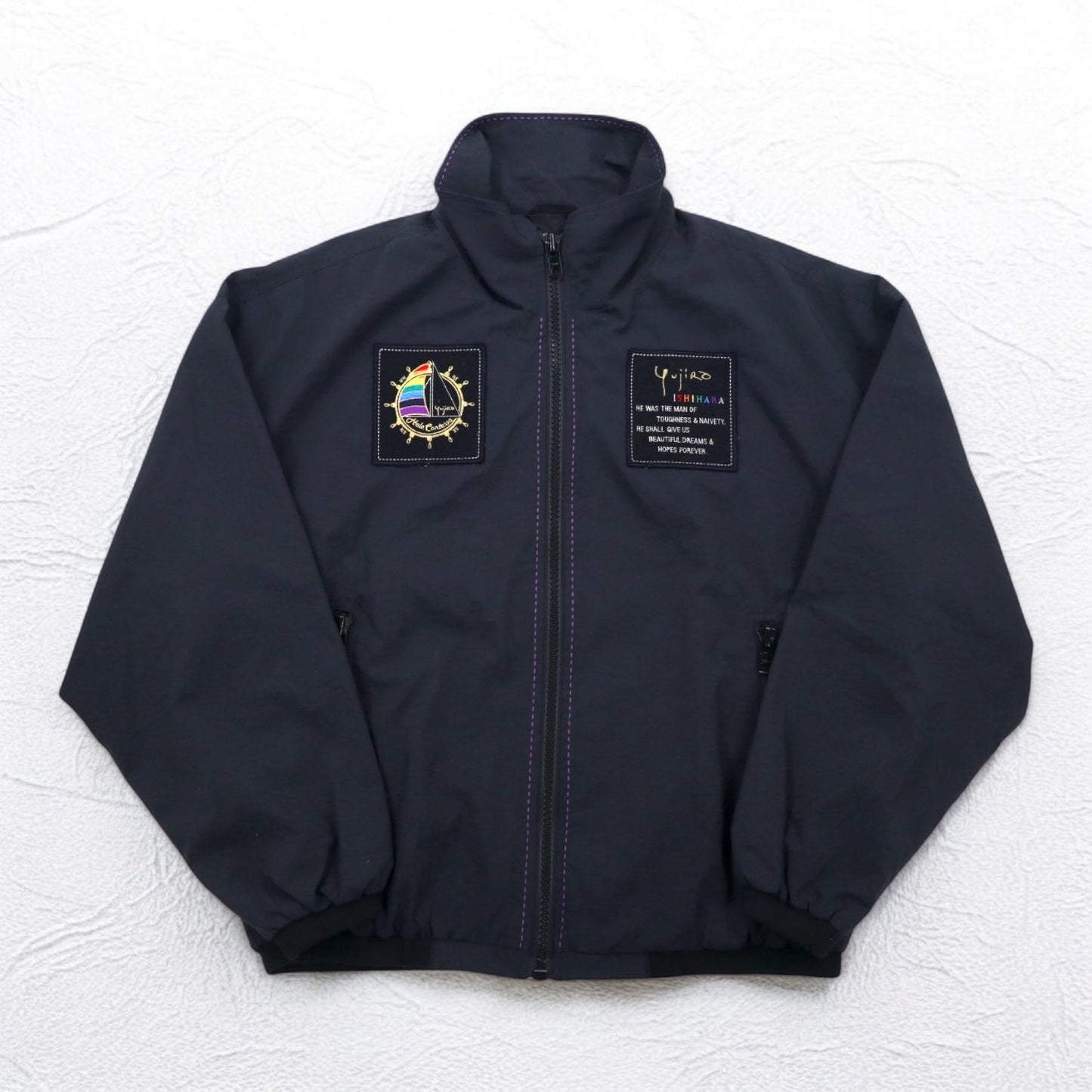 YUJIRO ISHIHARA Nylon Jacket, Size L, Black, Official Item of the Yujiro Ishihara Memorial Museum, Made in Japan