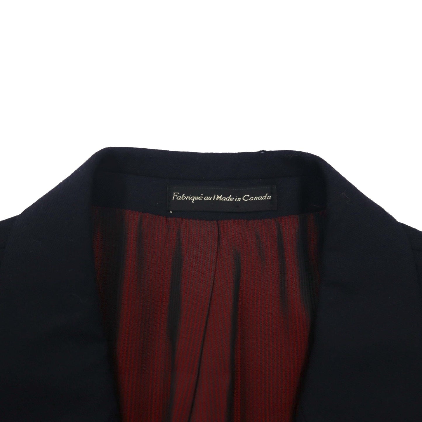 80s Canada Vintage Blazer Hyde Park ブレザー ピークドラベル ダブル テーラードジャケット XL ネイビー ACTWUタグ 紺ブレ 80年代 カナダ製