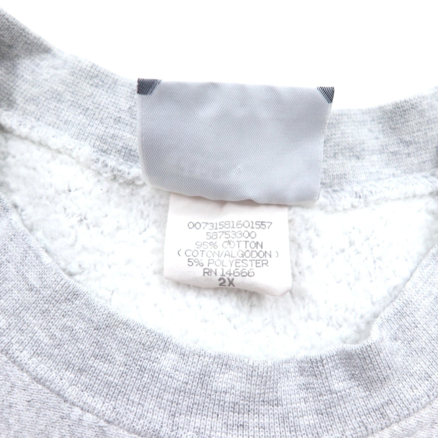 Lee CROSS GRAIN 90s USA Made Reverse Weave Sweatshirt, Size 2XL, Gray Cotton, MELLIN One-Point Design