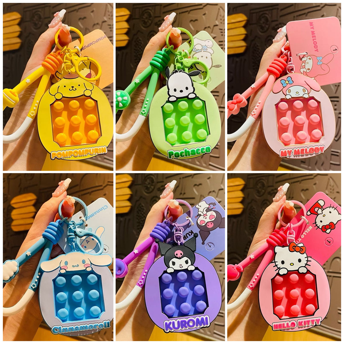 Sanrio POPIT STYLE Keyring Ver 1 / サンリオポップイットスタイルキーリング Ver 1