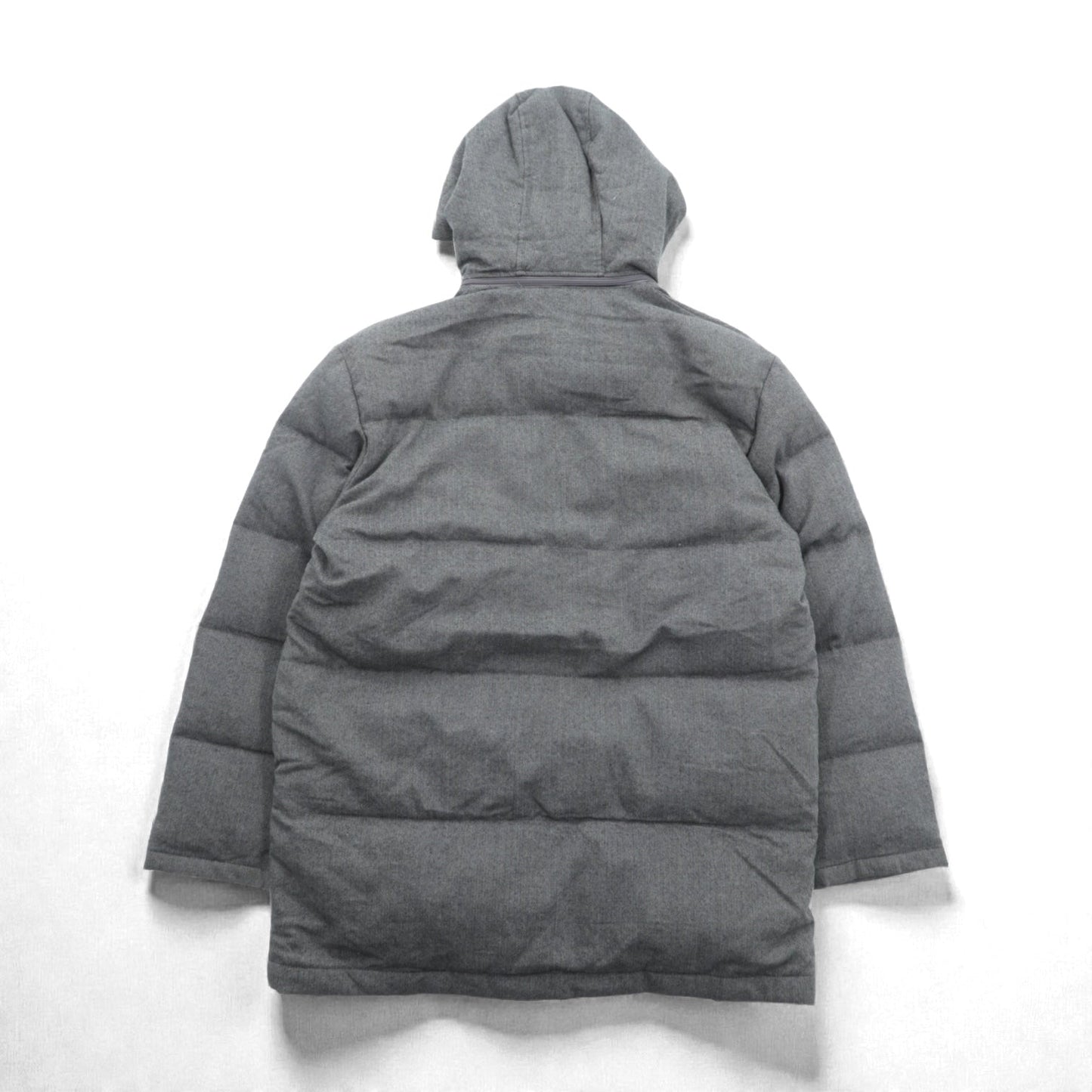 Paul Smith COLLECTION 日本製 ウール ダウンジャケット L グレー ヘリンボーン フード着脱
