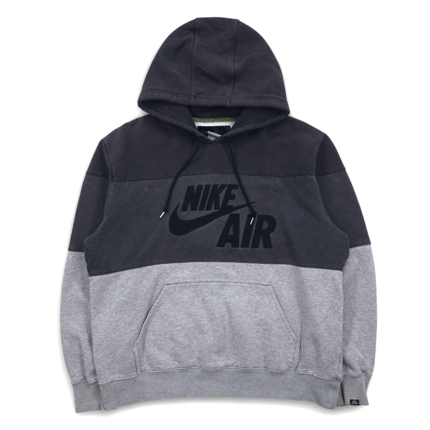 NIKE AIR '72 スウォッシュ ロゴ刺繍 プルオーバー パーカー M グレー コットン