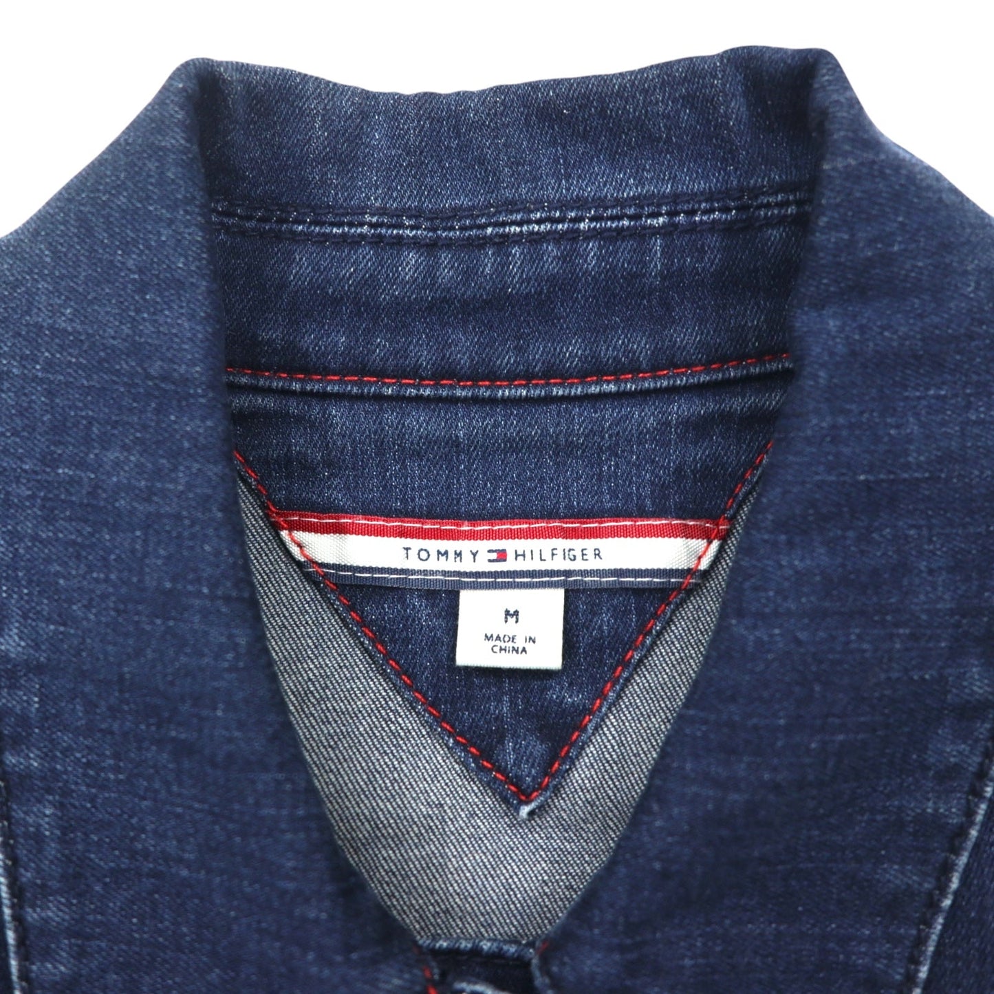 TOMMY HILFIGER Denim Jacket, Size M, Blue, Cotton, Stretch