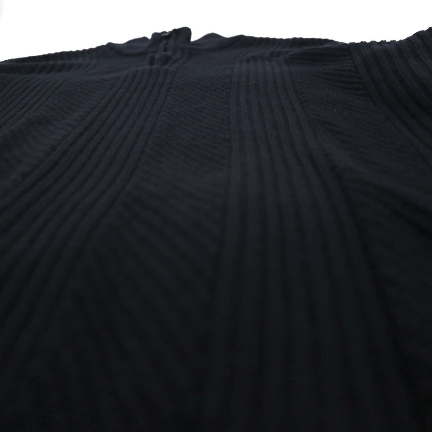 Calvin Klein ハーフジップ ジャガード ニット セーター L ブラック コットン