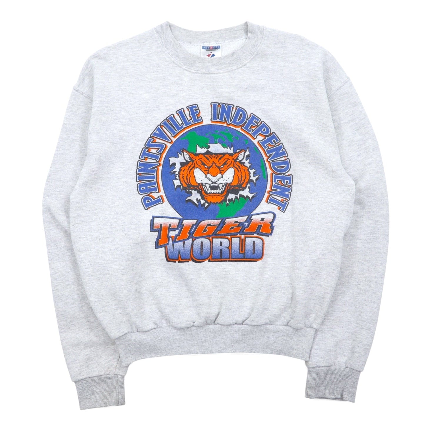 JERZEES 90年代 プリントスウェット M グレー コットン TIGER WORLD ホンジュラス製
