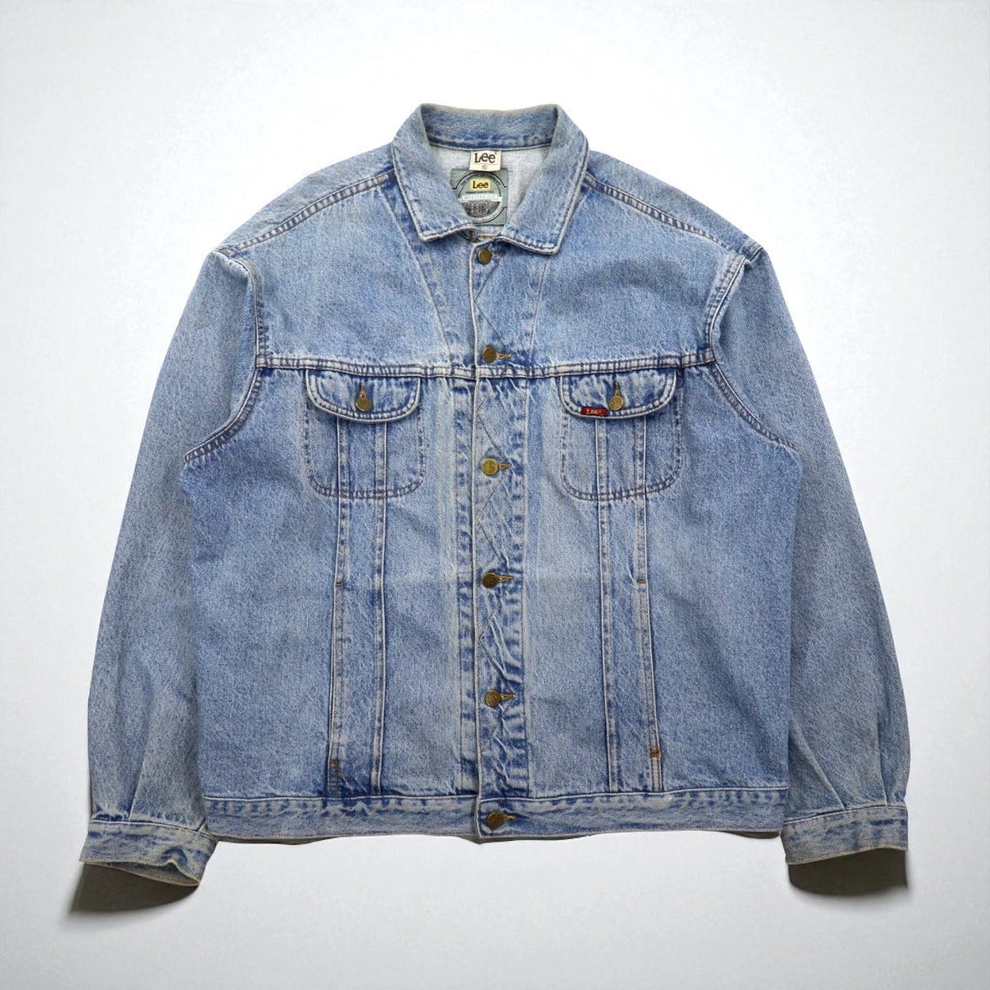 Lee 90年代 USA製 デニムジャケット WESTERN CUT RIDERS Gジャン XL インディゴ