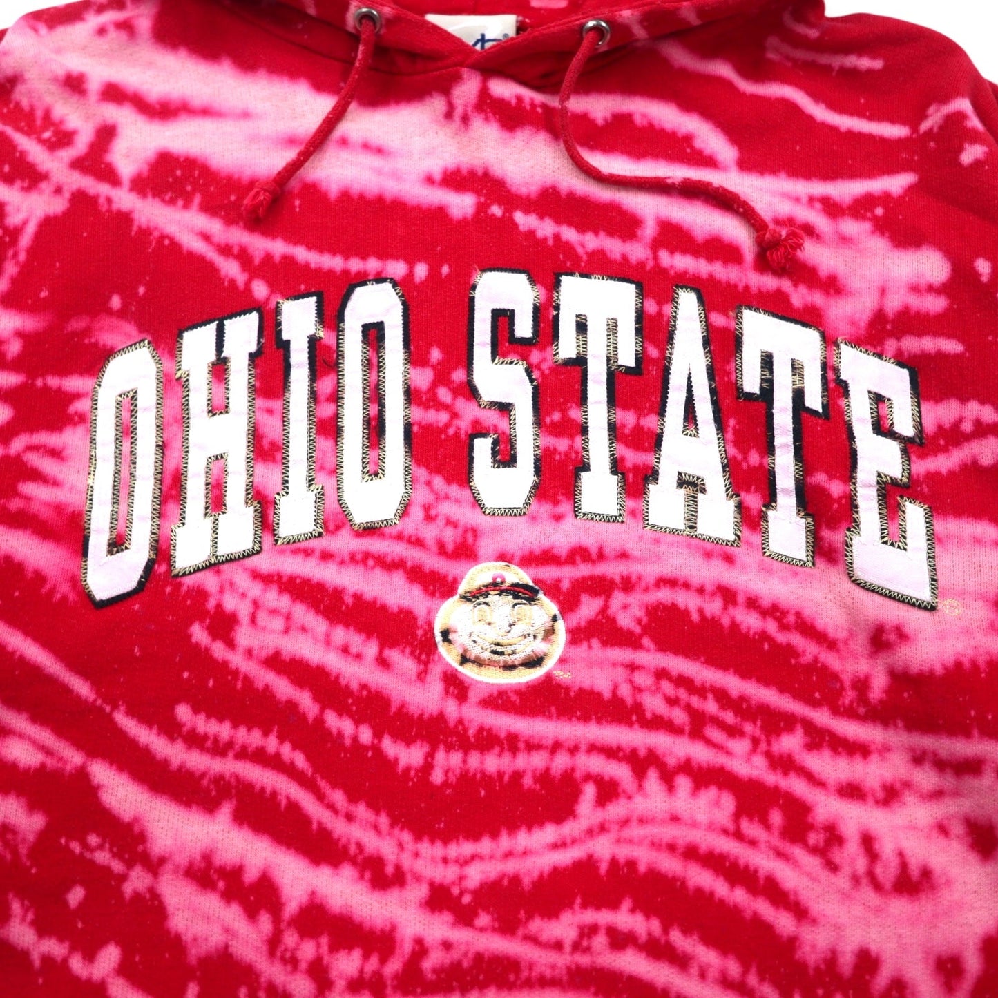 ovb (old varsity brand) Tie-Dye College Pullover Hoodie, XL, Red, Ohio State