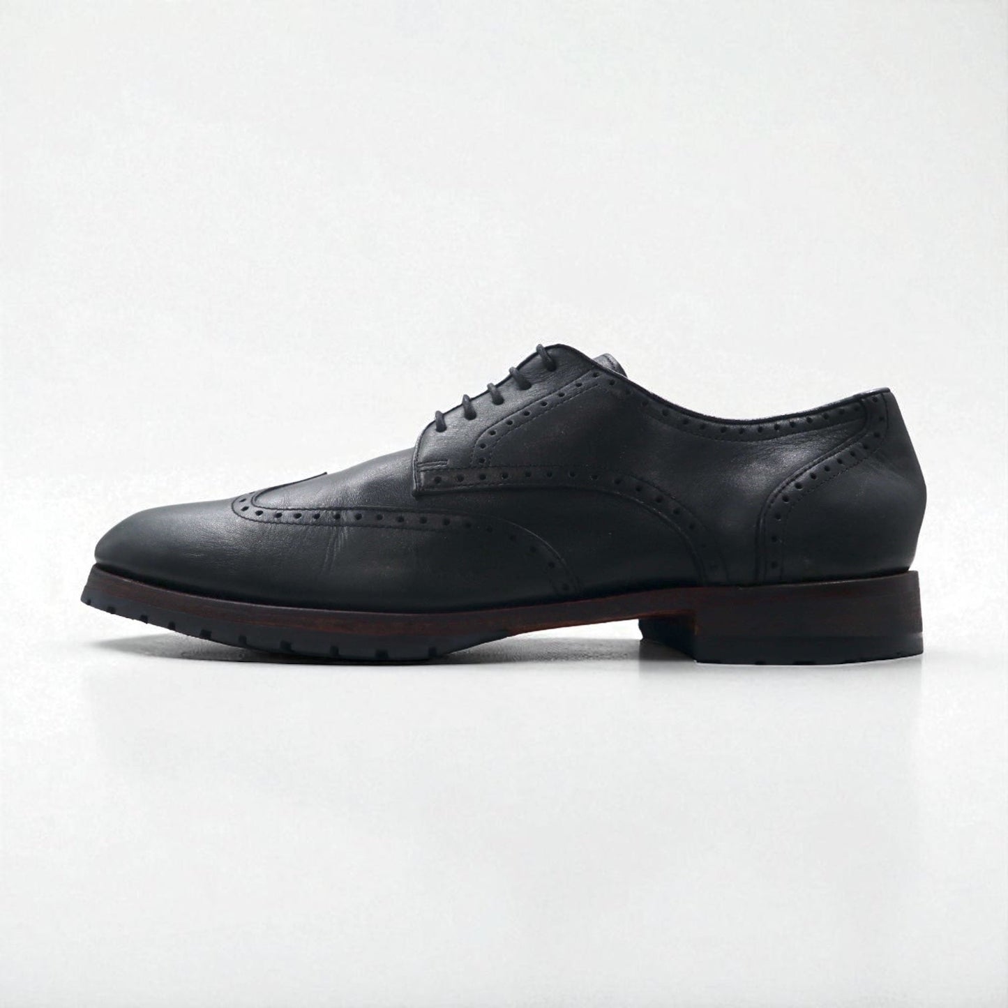 GORDON & BROS ウィングチップ ドレスシューズ 27cm レザー ラグソール グッドイヤーウェルト製法 メダリオン LEVET