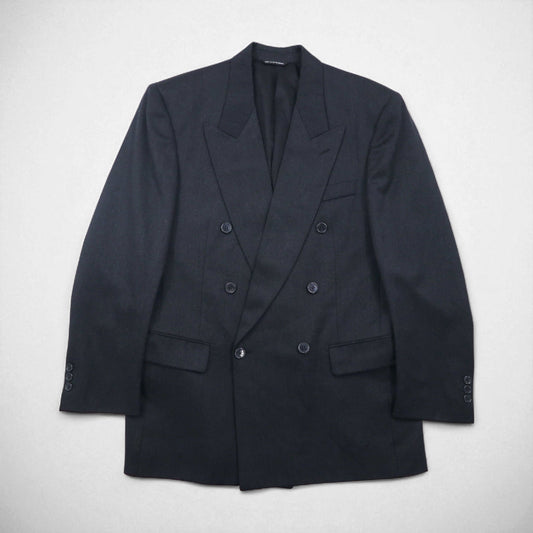80s Canada UNION MADE Vintage Blazer BOSA 80年代 カナダ製 ダブル ブレザー ピークドラベル テーラードジャケット L ユニオンメイド ACTWUタグ JACK FRASER別注
